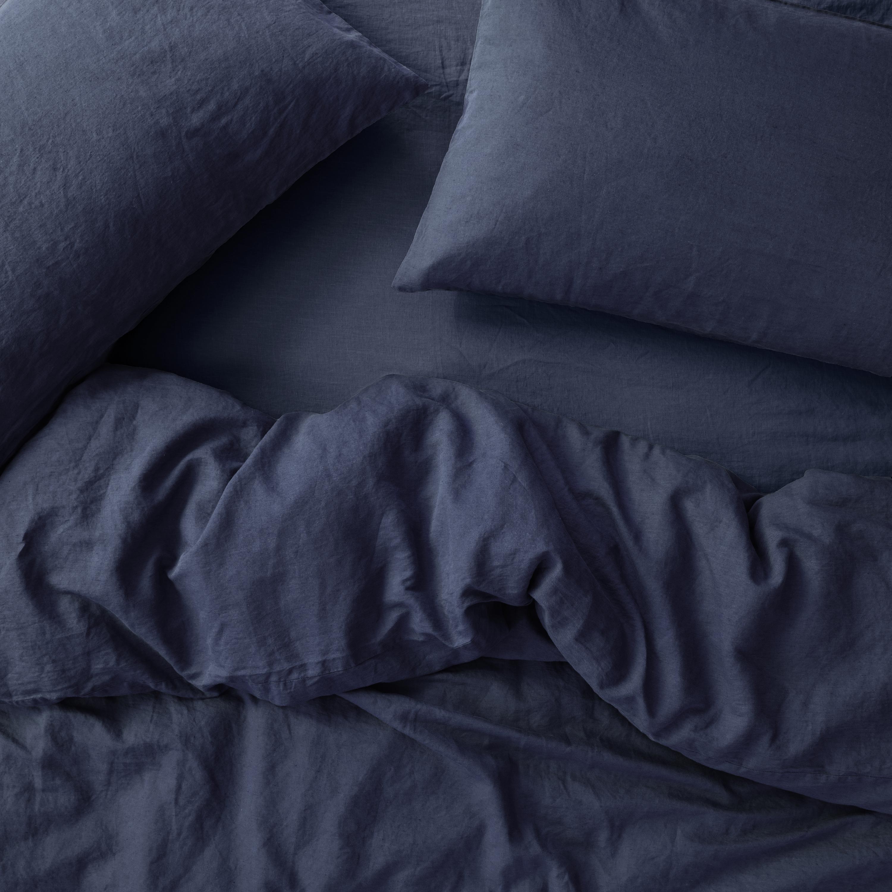 Premium 100% Linen Duvet Cover by Atlantic - Breathable & Hypoallergenic Bedding for All Seasons - Perfect for Master Bedroom, Guest Room & Airbnb Stays
