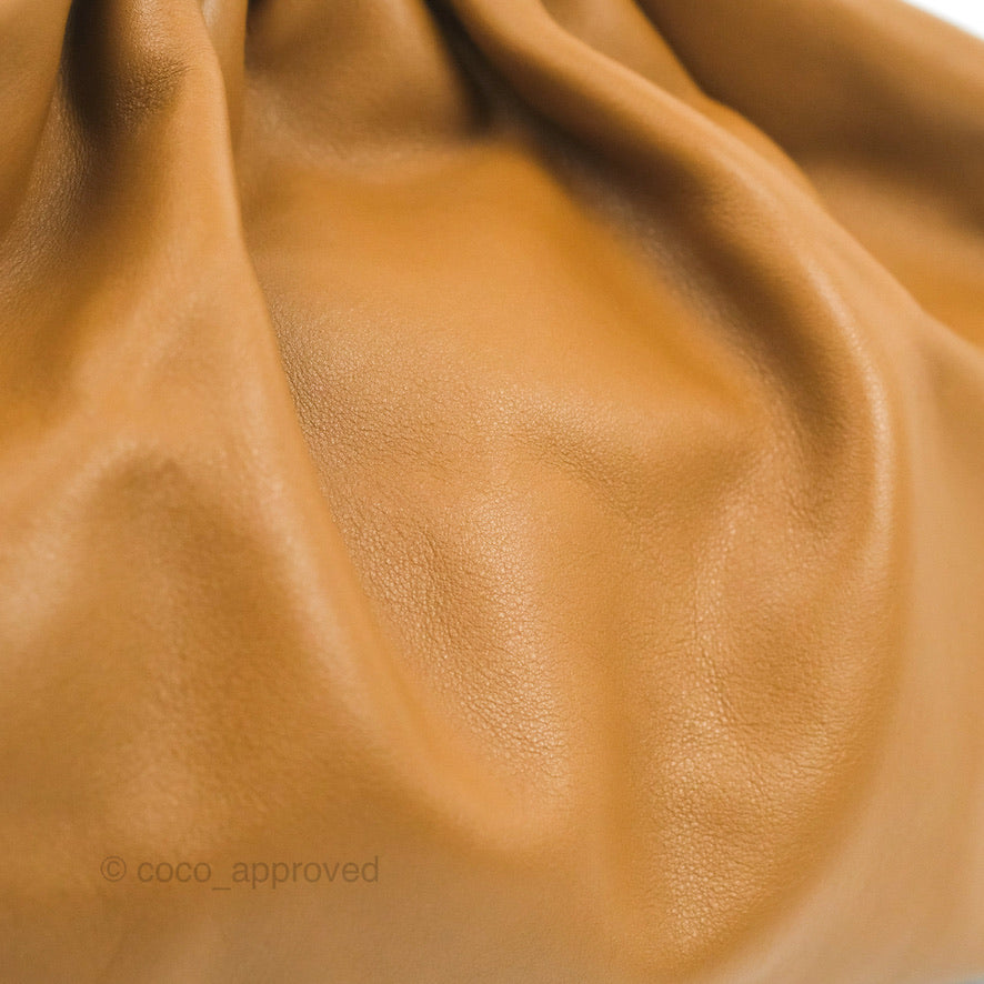 Bottega Veneta The Pouch Bag - Premium Camel Calfskin Leather Shoulder Bag for Women | Perfect for Work, Evening Events & Everyday Luxury