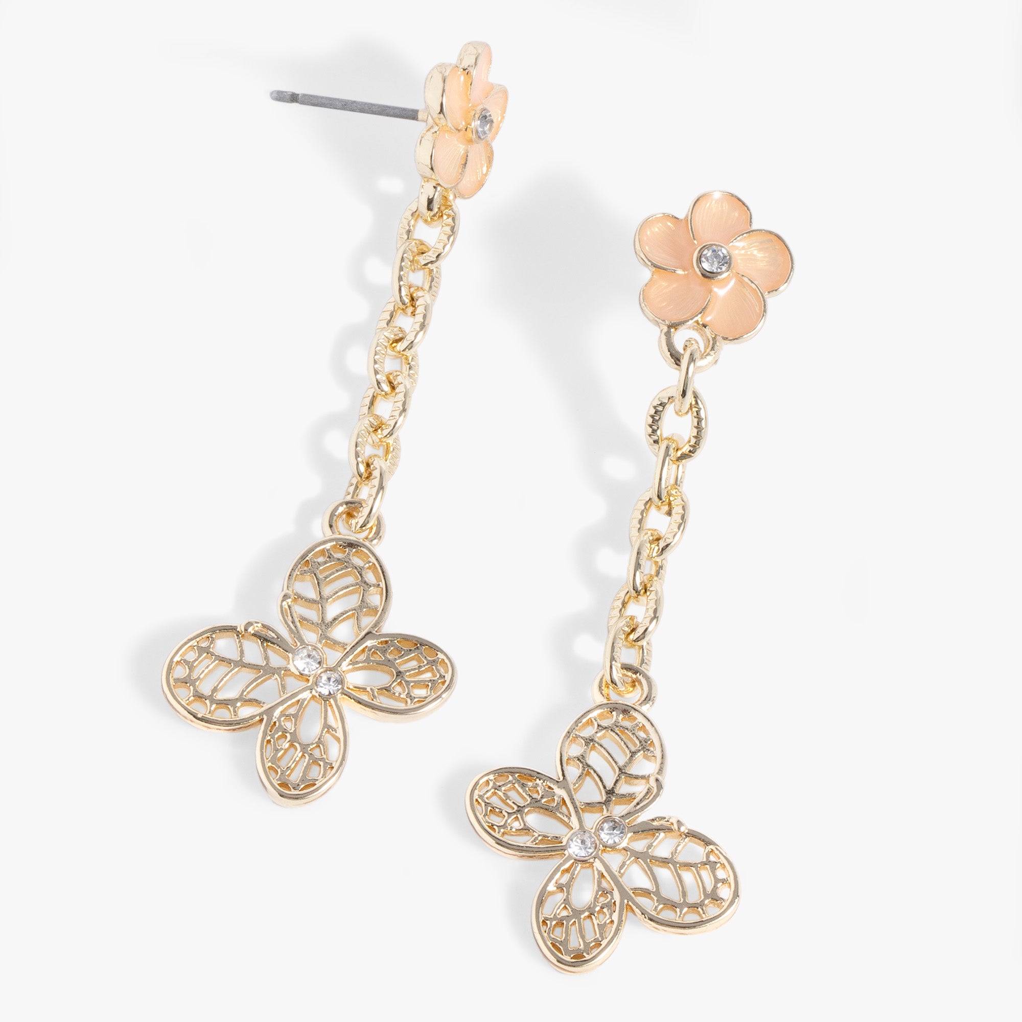Exquisite Filigree Butterfly Drop Earrings for Women - Handmade Vintage Dangle Jewelry - Perfect for Weddings, Parties & Special Occasions