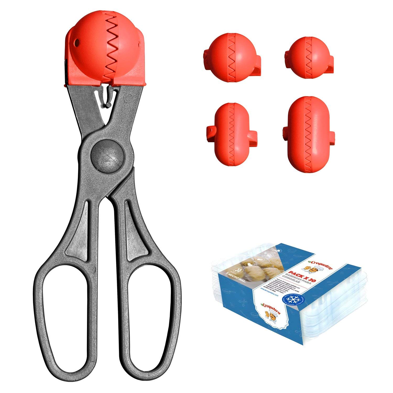 Premium 4-in-1 Dough Mould Set with Storage Trays - Red Kitchen Baking Tools (20 Preserving Trays Included) - Patented Spanish Design for Cookies, Pastries & Bread Making - Perfect for Home Bakers & Professional Chefs