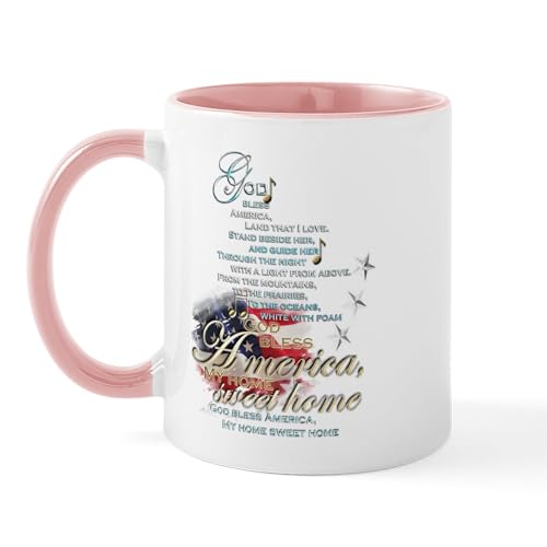 White/Pink Inside - God Bless America: Mug