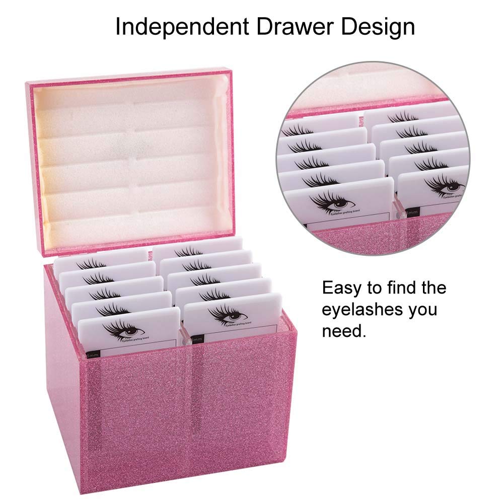 Yosoo 10-Layer Eyelash Storage Box - False Eyelash Organizer & Makeup Display Case - Professional Eyelash Extension Tool for Salons & Home Use (Style 03#) - Perfect for Lash Artists, Beauty Professionals & Makeup Enthusiasts
