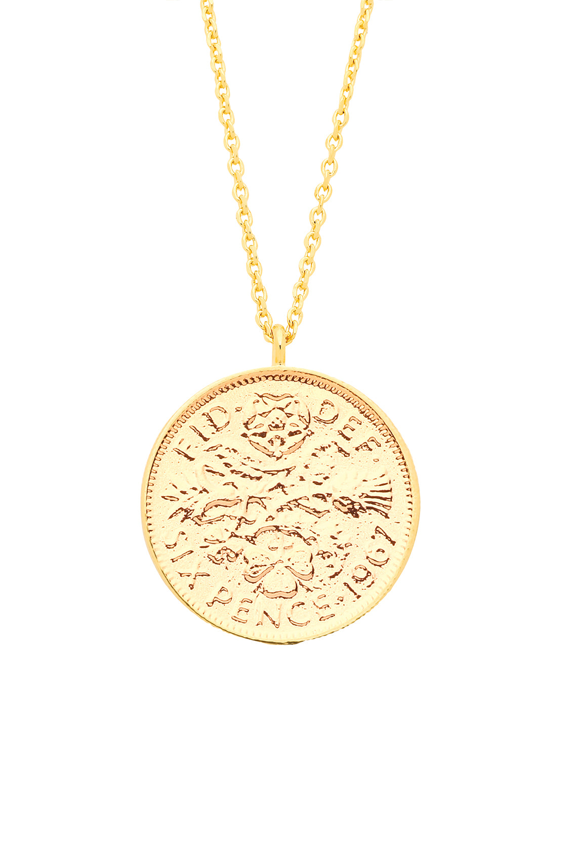 Lucky Sixpence Necklace - Sterling Silver Irish Good Luck Charm Pendant for Women | Perfect for Weddings, Birthdays & Everyday Blessings