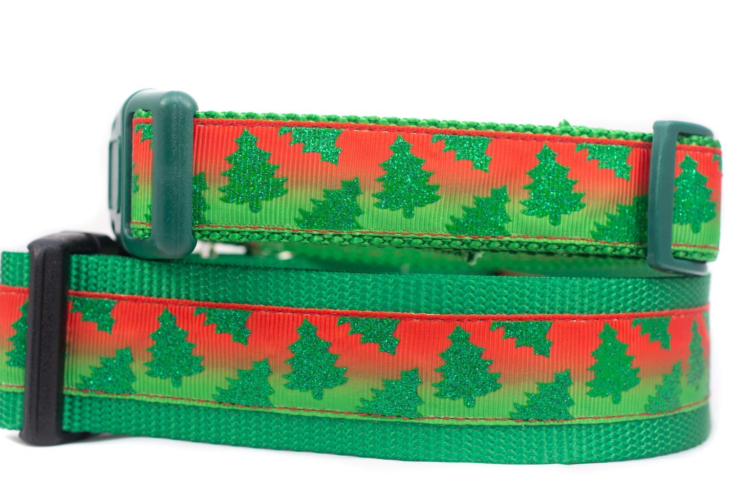 Festive Christmas Tree Pattern Dog Collar - 1