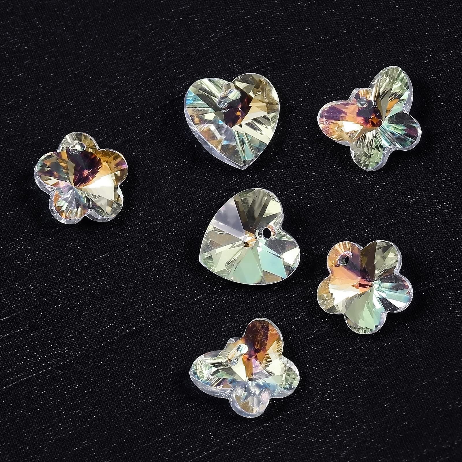 FZH4-10mm Faceted Briolette Glass Bead Kit - 410Pcs Rondelle Crystal Spacer Beads for DIY Jewelry Making, Bracelets & Necklaces - Includes 6 Crystal Pendants (Clear Green) - Perfect for Handmade Gifts, Boho Accessories & Craft Projects