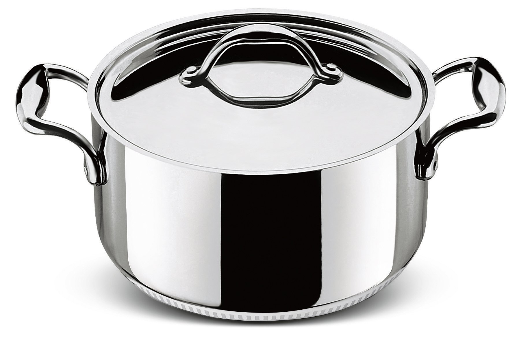 Lagostina Accademia Lagofusion Stainless Steel Stewpot with Lid - 26 cm, 5.5 Qt - Perfect for Soups, Stews & Slow Cooking