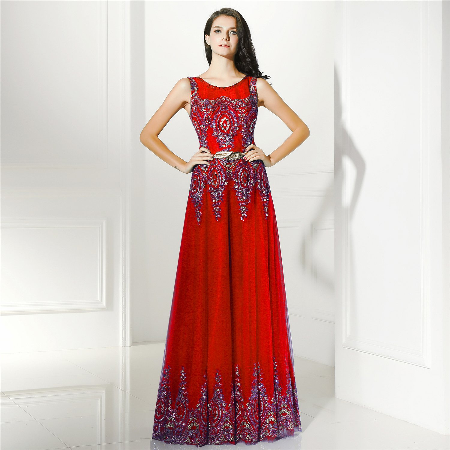 Elegant Women's Long Gradient Ombre Chiffon Formal Prom Evening Gown - Perfect for Homecoming, Wedding Guest, Red Carpet & Special Occasions