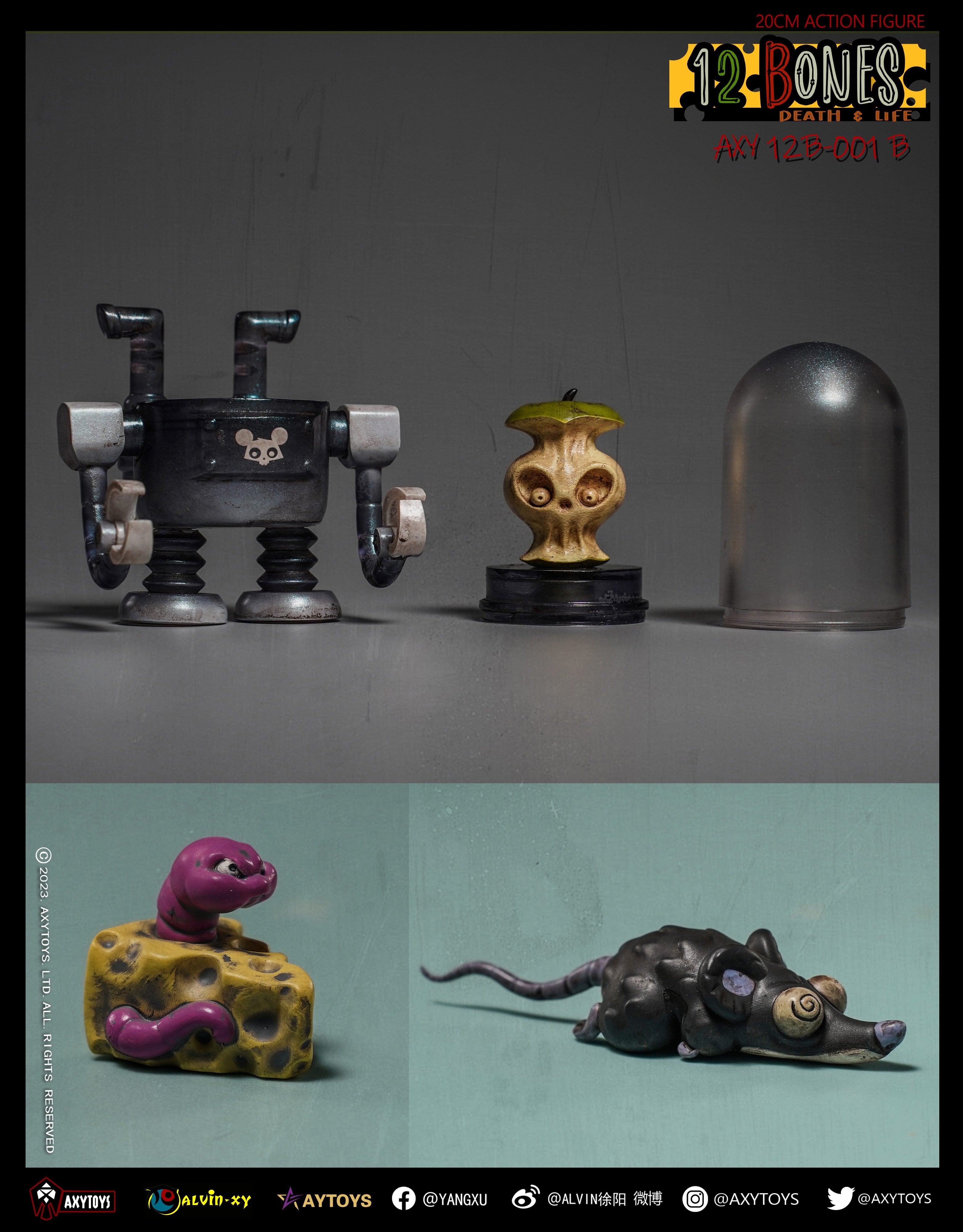 AxyToys 1/12 Scale 20CM Action Figure - 12 Bones Stories Mice & Cowboy Collectible Toy for Display & Role Play | Perfect for Collectors, Gift Giving & Diorama Scenes