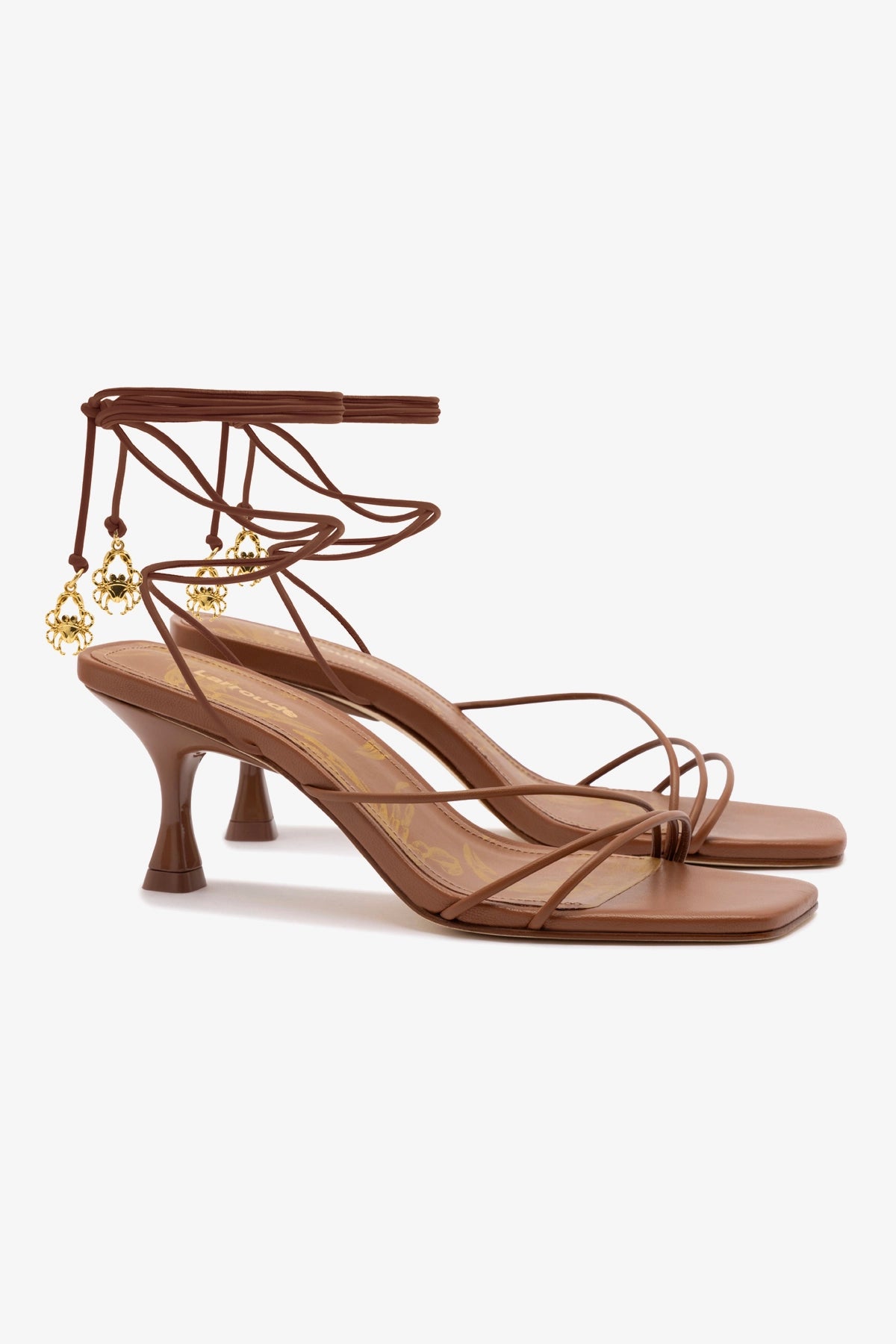 Nadia Women's Leather Sandals in Caramel - Comfortable Casual & Dressy Strappy Flat Sandals for Summer, Beach, Vacation and Everyday Wear