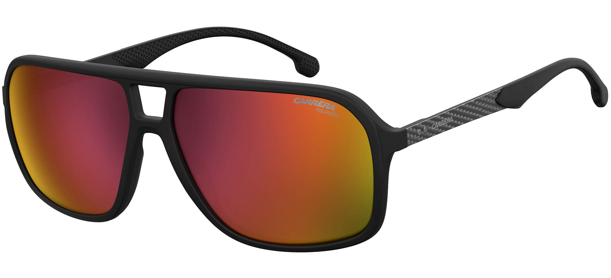 Carrera 8035/S Matte Black & Red Orange Men's Sunglasses – 61/14/145 Frame Size – Stylish UV Protection for Driving, Sports & Outdoor Activities
