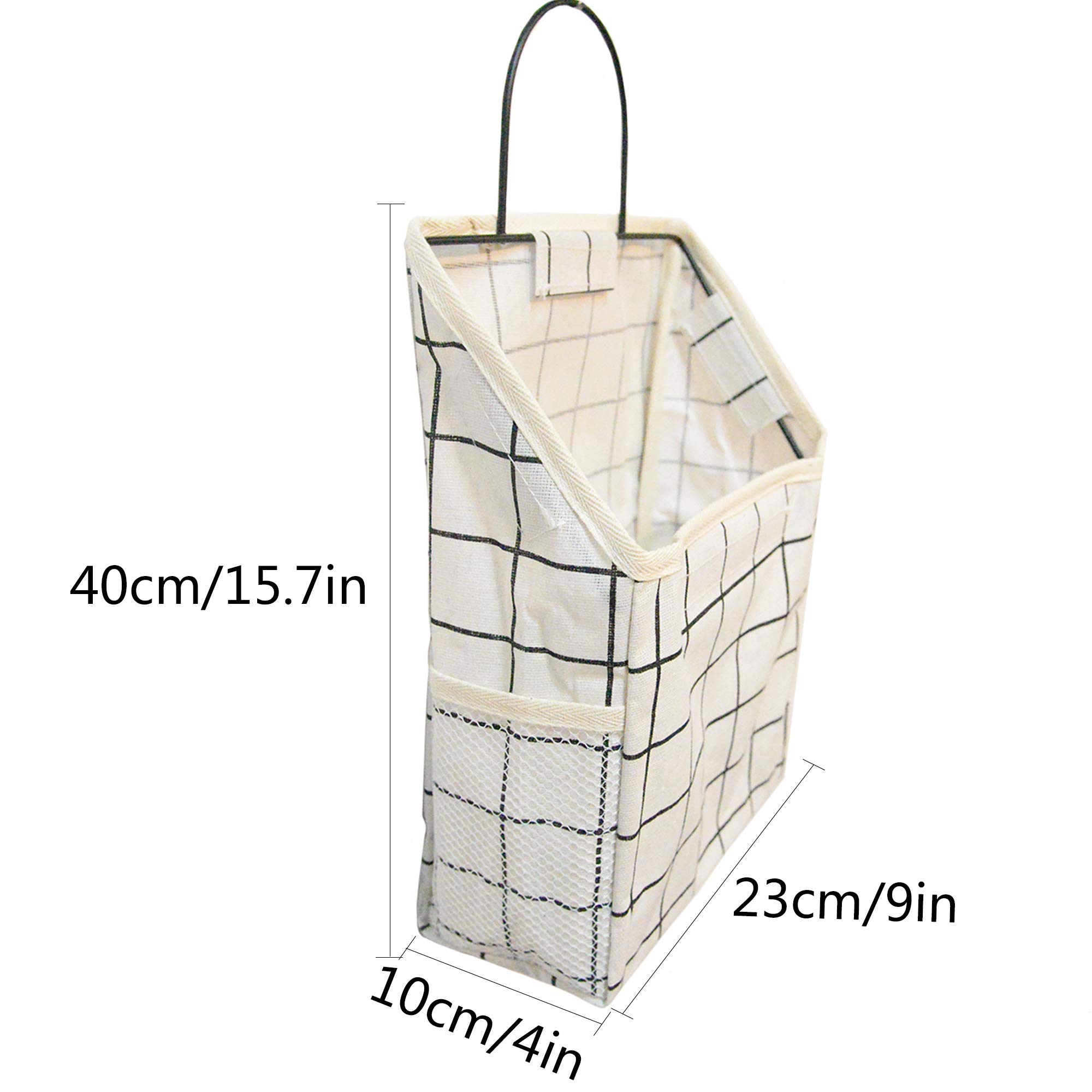 Fantasyon Waterproof Over The Door Hanging Storage Bag - Closet Organizer with Pockets for Bedroom, Bathroom & Linen Storage | Space-Saving Cotton Gray Organizer for Towels, Toys & Accessories