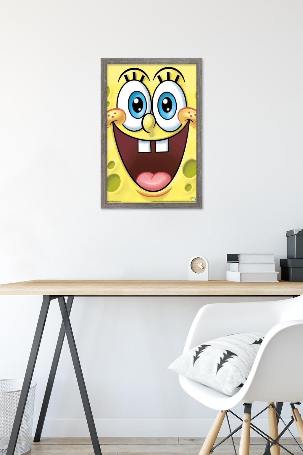 Trends International Nickelodeon SpongeBob SquarePants Barnwood Framed Wall Poster 14.725 x 22.375 Inches - Perfect for Kids Room Decor, TV Show Themed Bedroom & Cartoon Lovers Gift