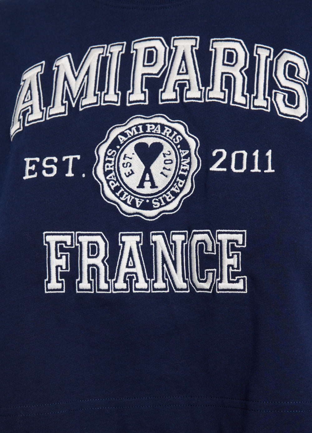 AMI Paris Women's Cropped T-Shirt - Stylish Short Sleeve Casual Top for Streetwear & Summer Outfits | Perfect for Parties, Dates & Everyday Wear