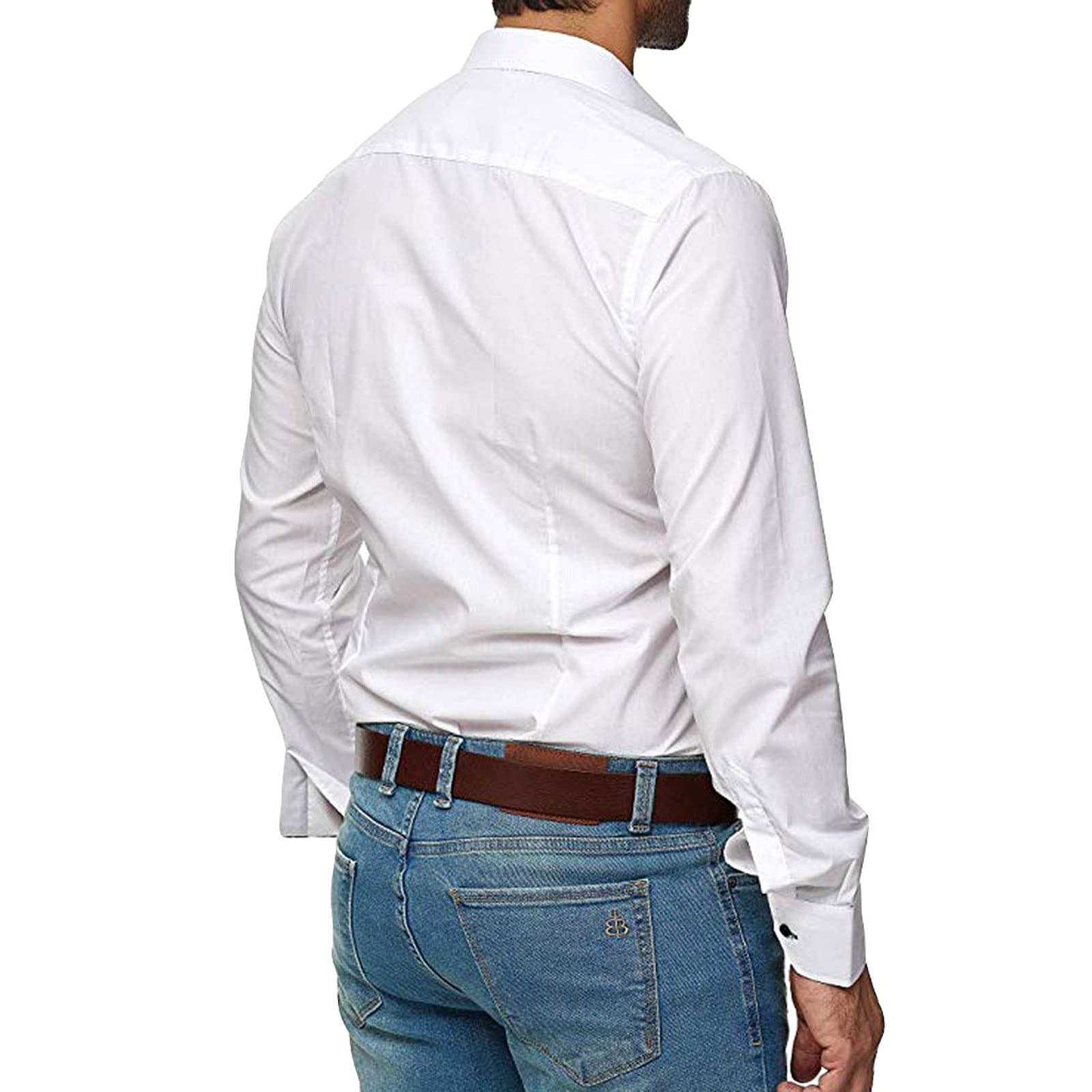 Men's Casual Button Down Dress Shirts | Long Sleeve Oxford Business Shirts for Work | Western Style Formal Wear | Perfect for Office, Interviews & Special Occasions