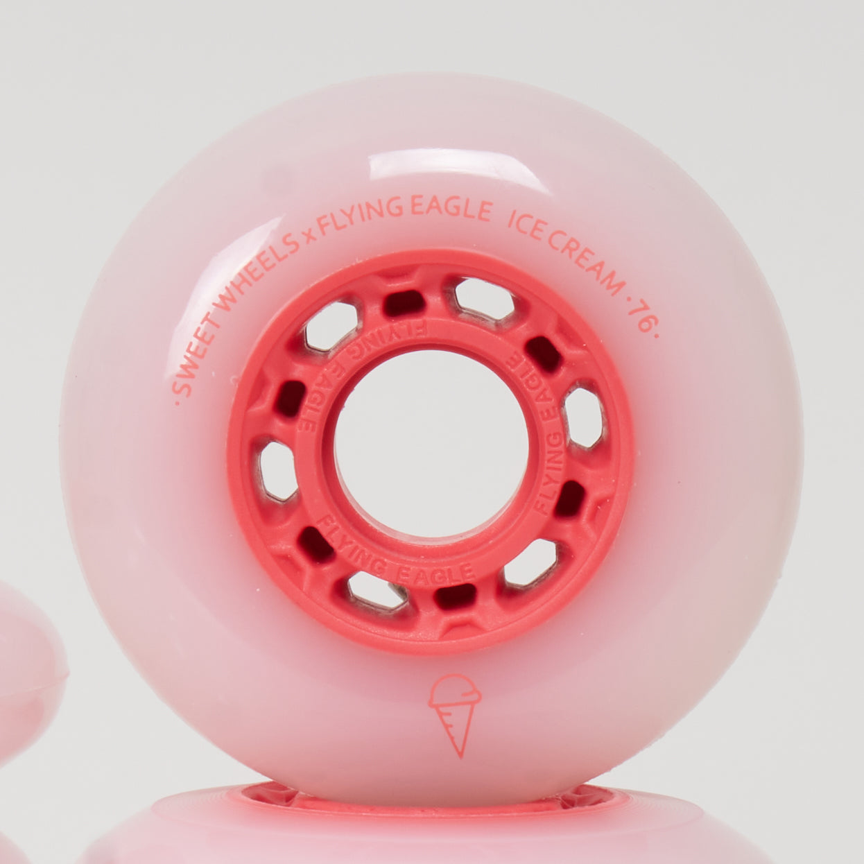 Flying Eagle 76mm Ice Skate Wheels - Red | High-Performance Roller Skating Wheels for Indoor & Outdoor Use