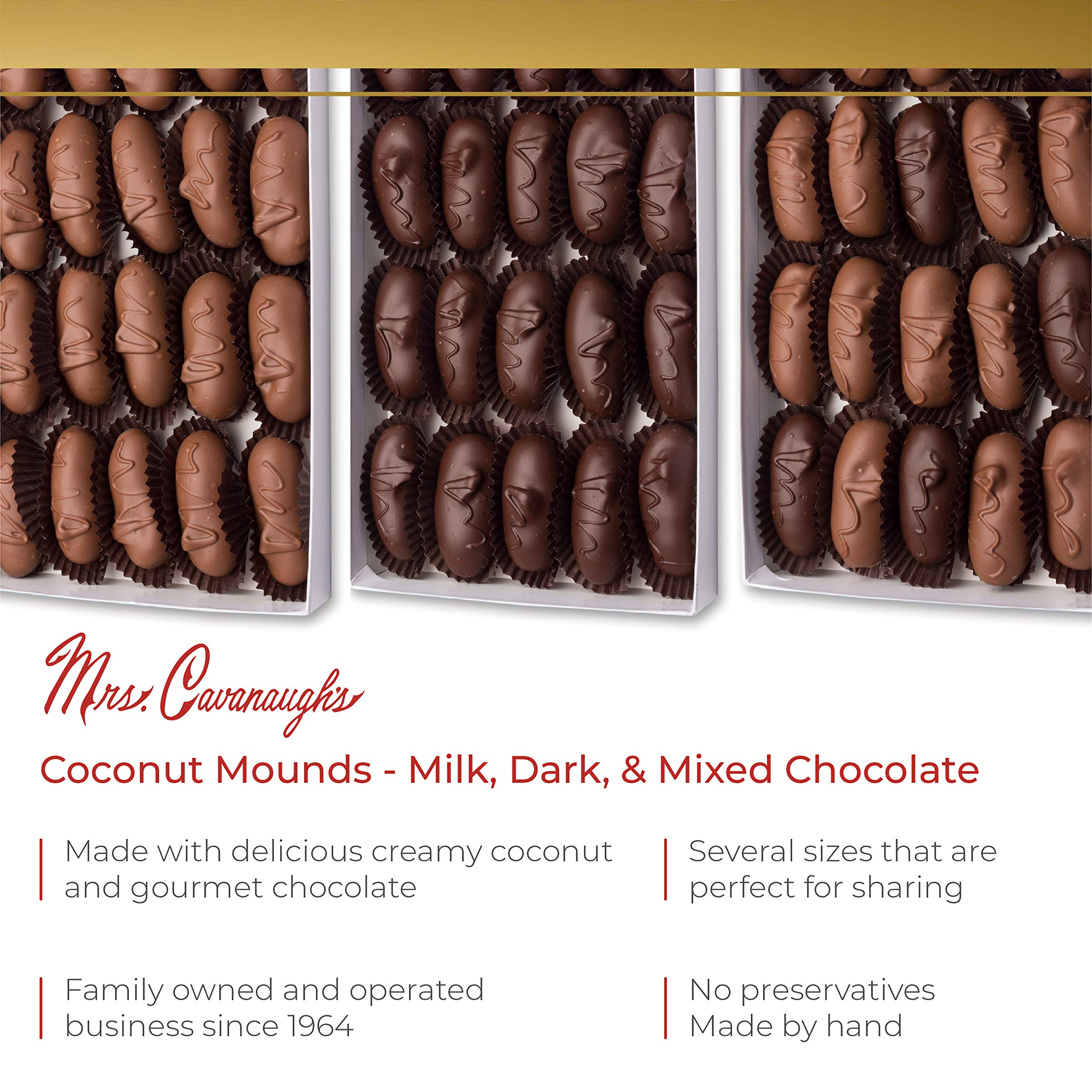 Mrs. Cavanaugh's 3 lb Coconut Mounds Milk Chocolate Bars - Bulk Indulgent Candy for Parties, Gifts & Dessert Toppings | Premium Sweet Treat for Holidays & Special Occasions