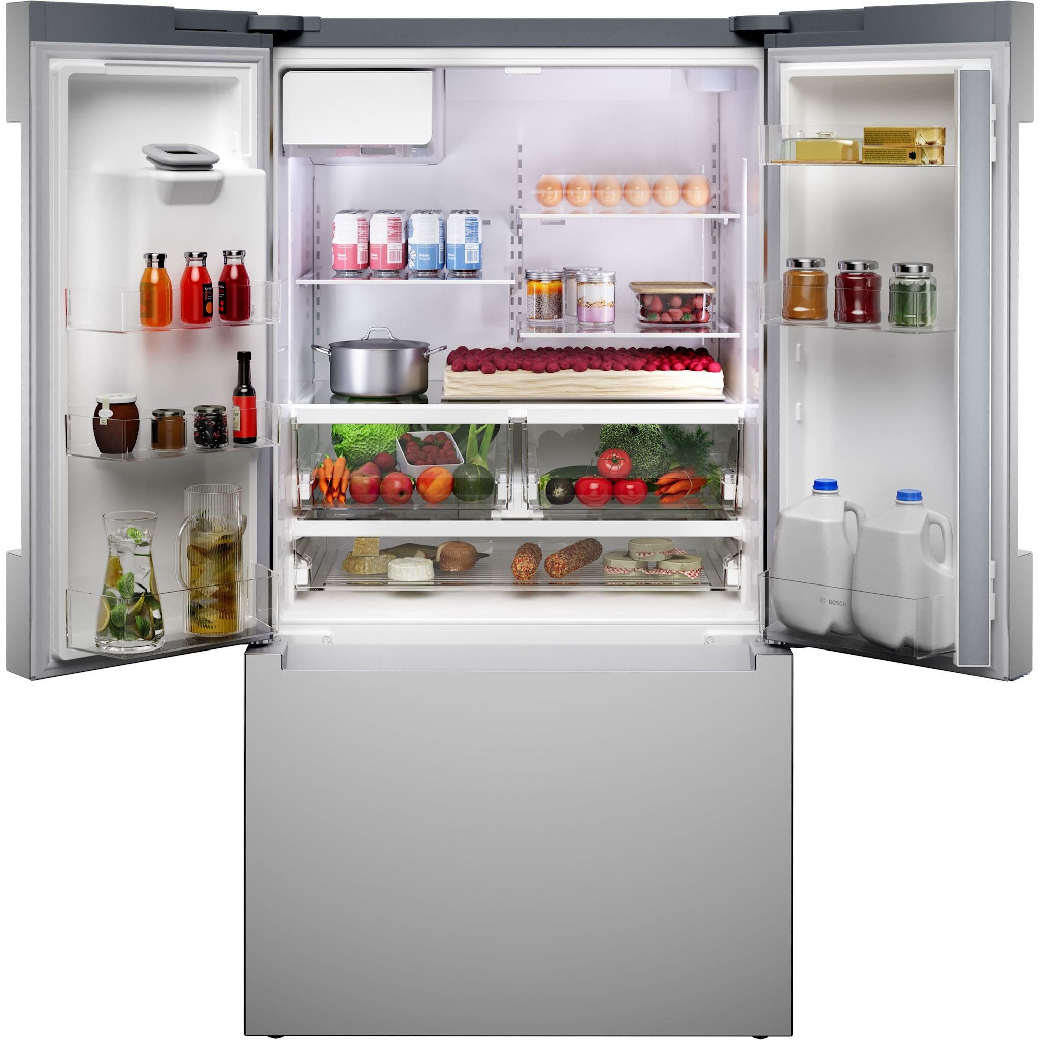 Bosch 36-Inch French Door Refrigerator (B36FD10ENS) - Stainless Steel, Energy Star Certified, Spacious Interior for Large Families - Perfect for Modern Kitchens and Open Floor Plans