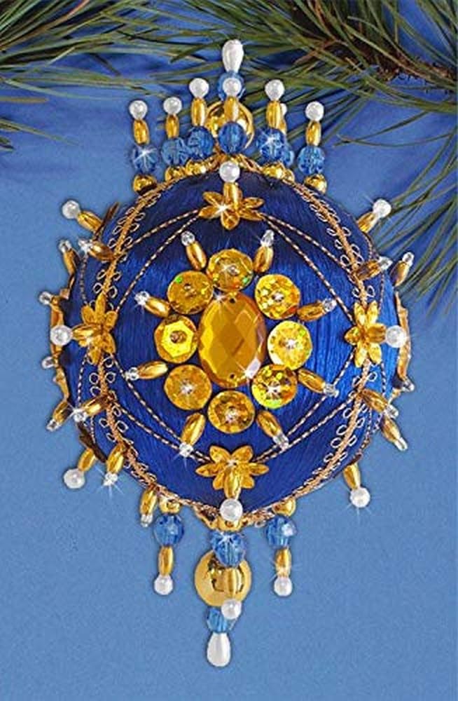 Design Works Crafts Satin Ornament Kit - DIY Holiday Decorations, Christmas Tree Ornaments, Gift Making Supplies for Home Decor & Party Favors | Perfect for Christmas, Weddings, Baby Showers & Craft Projects