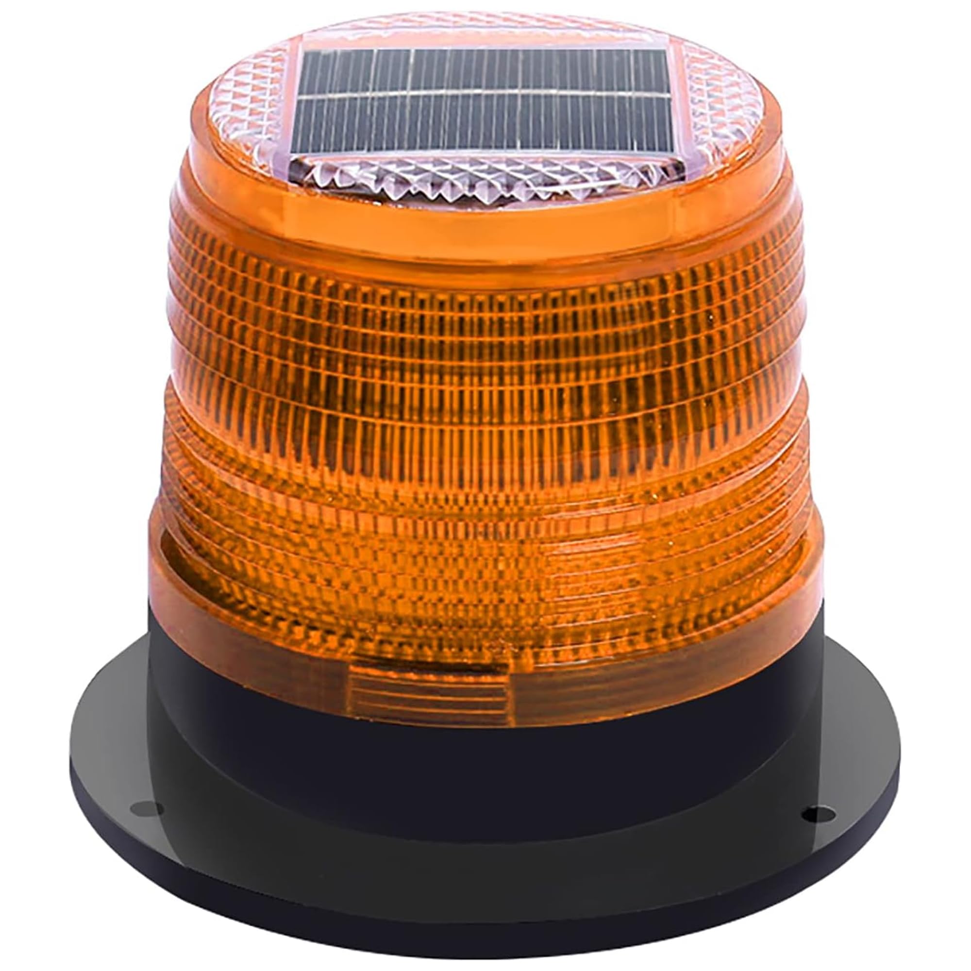 Solar Powered Magnetic Strobe Warning Light - Waterproof LED Flash Light with Strong Magnetic Base for Construction, Traffic, Factory Safety - Yellow Emergency Beacon for Road Work, Hazard Zones & Night Visibility