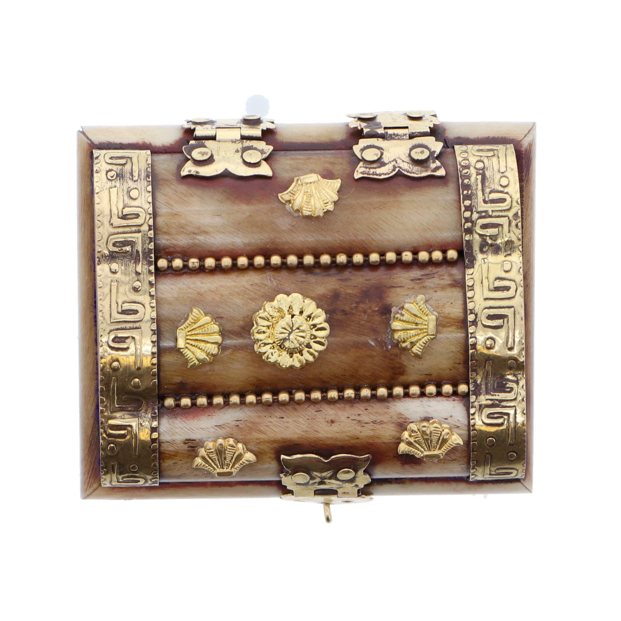 Li'Shay Small Gold Bone Decorative Keepsake Box - Elegant Jewelry Storage & Gift Box for Home Decor, Wedding Favors, and Memory Keepsakes