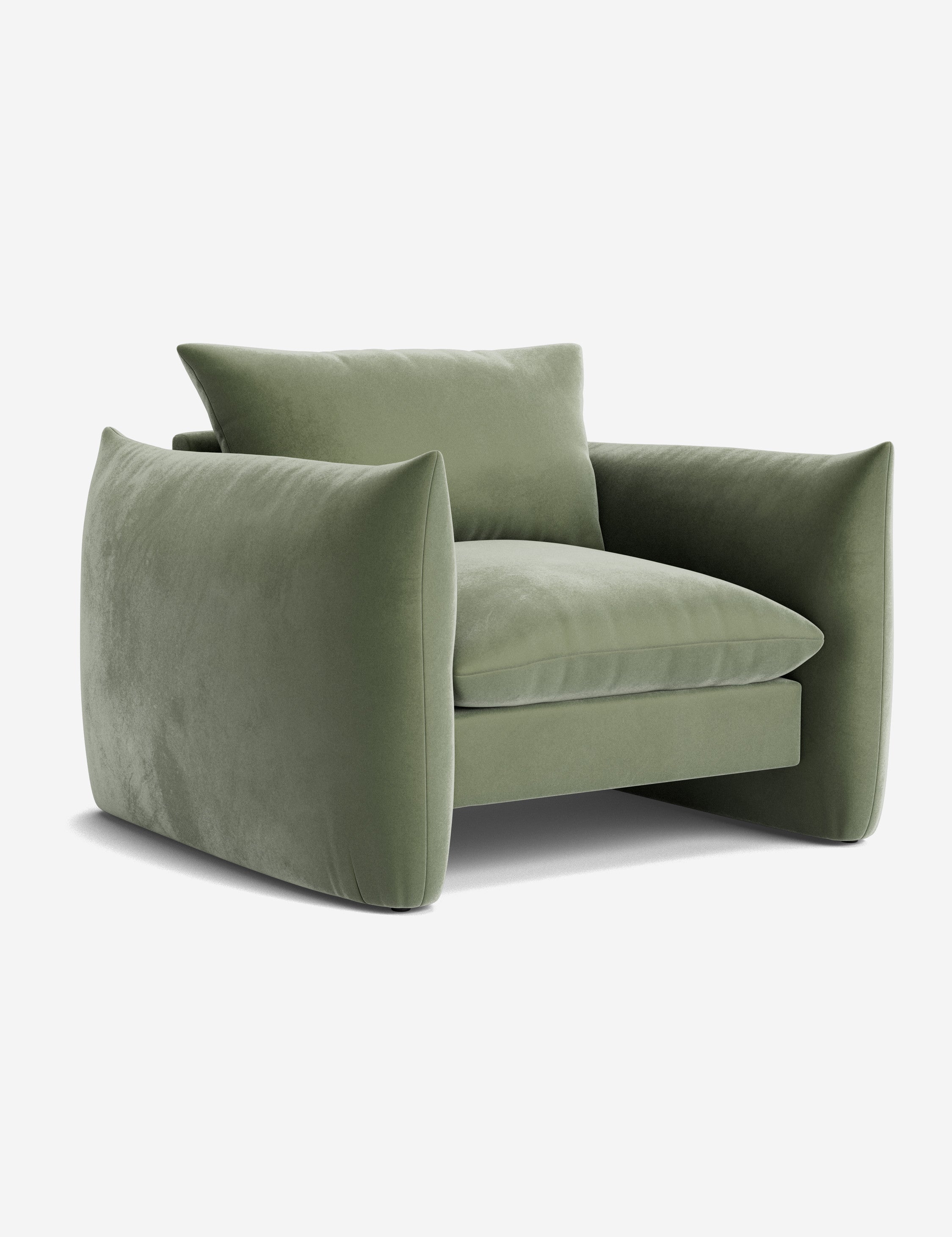 Stylish Banks Accent Chair - Modern Upholstered Lounge Chair for Living Room, Bedroom & Office - Comfortable Reading Chair with Sturdy Wooden Legs