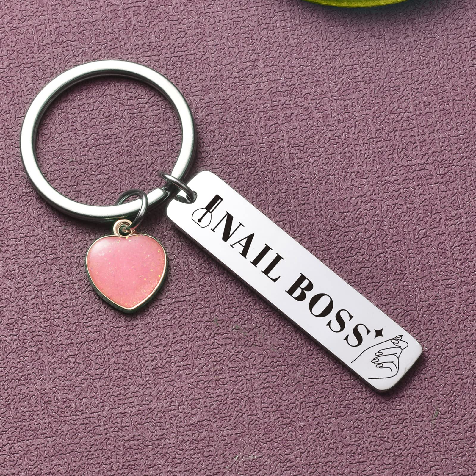 ZNOSVEI Nail Boss Thank You Keychain - Perfect Manicurist Graduation Gift for Nail Artists & Jewelry Lovers - Ideal for Salons, Appreciation Gifts & Special Occasions