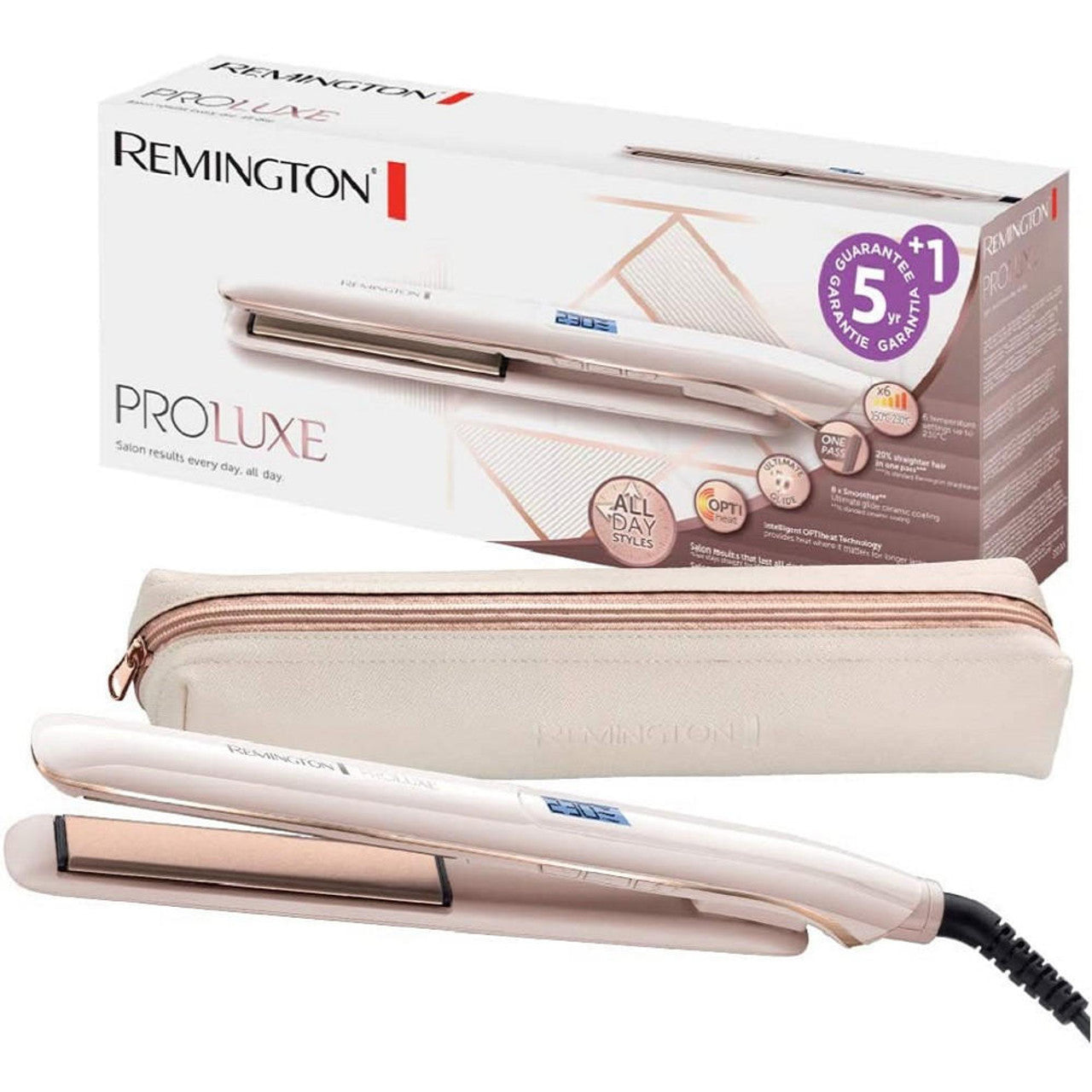 Remington Proluxe Professional Hair Straightener - 1 Inch Flat Iron for Smooth & Silky Hair - Salon Quality Styling Tool for Home Use - Perfect for Straightening, Smoothing & Creating Waves