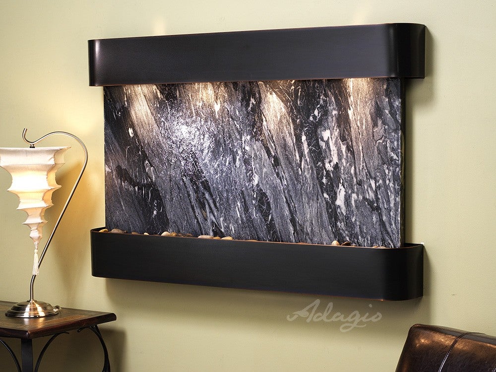 Adagio Sunrise Springs Hanging Wall Fountain SSR1507 - Indoor/Outdoor Water Feature for Home, Garden & Office Relaxation