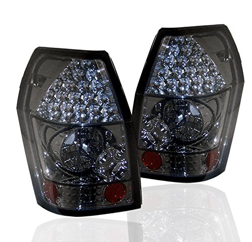 Smoked LED Altezza Tail Lights for Dodge Magnum - Red & Black Housing, High Visibility Brake Lights - Perfect for Night Driving & Car Customization