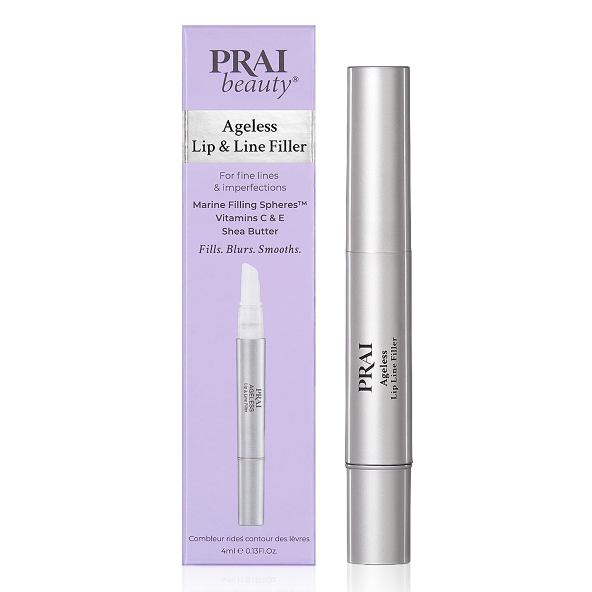 PRAI Beauty Ageless Lip and Line Filler - Instant Plumping Lip Serum for Smooth, Youthful Lips | Vitamin C & E Infused Moisturizing Treatment to Reduce Fine Lines & Boost Collagen | Perfect for Daily Use, Special Occasions & Anti-Aging Lip Care Routine