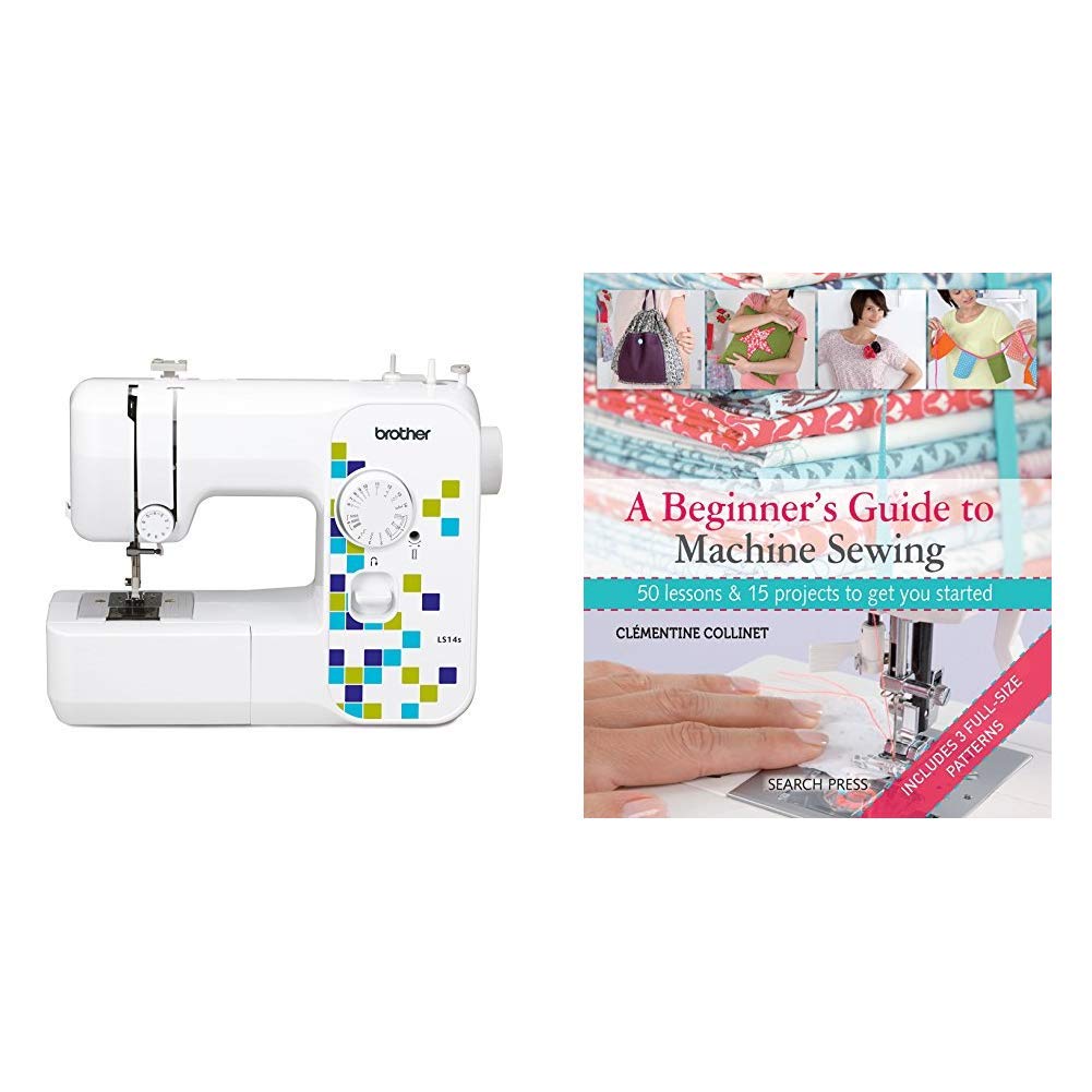 Brother LS14S Metal Chassis Sewing Machine for Beginners - 50 Lessons & 15 Sewing Projects with Step-by-Step Guide | Perfect for Home Use, DIY Crafts, and Fashion Design