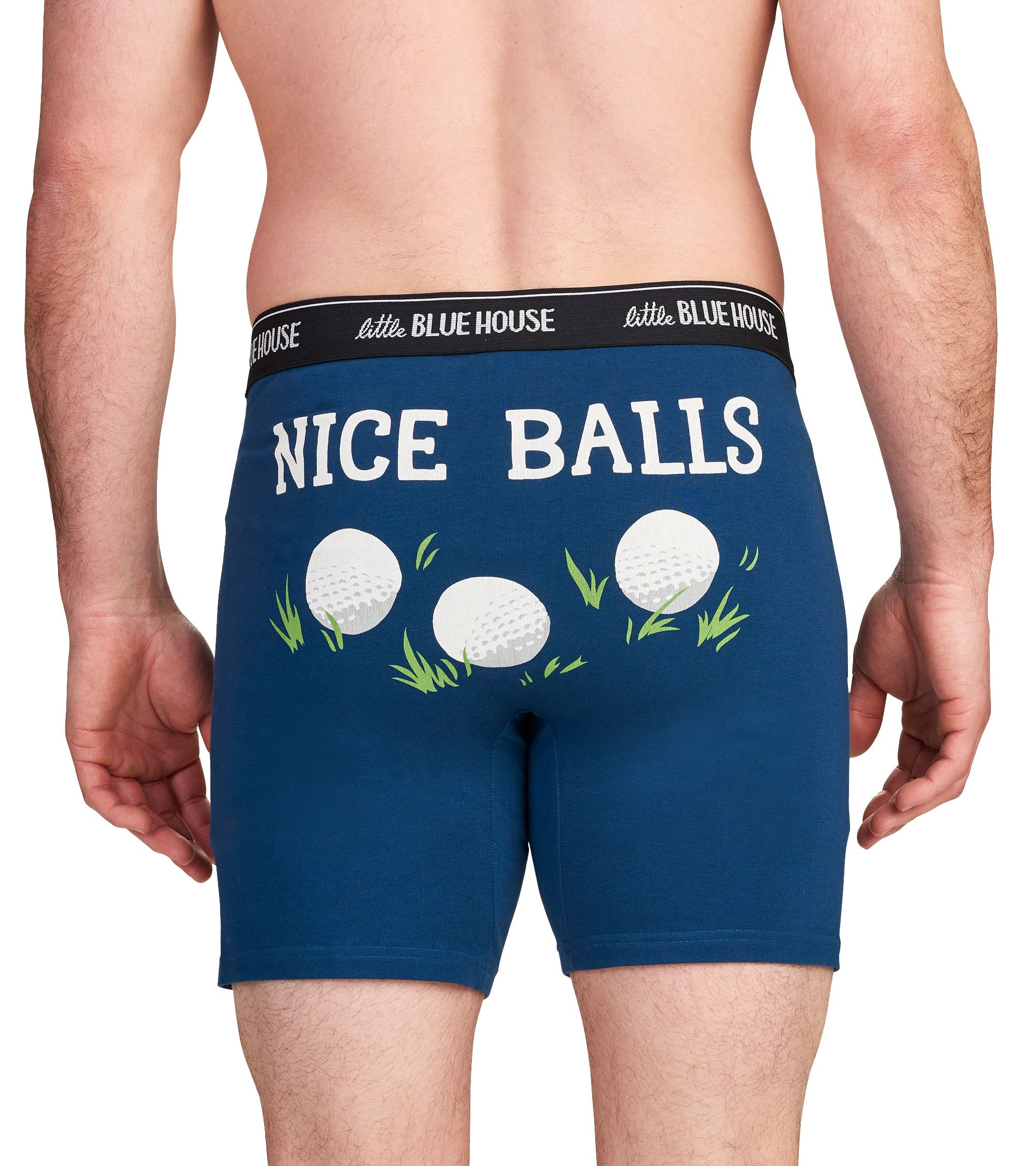 Little Blue House by Hatley Men's Joke Boxer Briefs - Funny Novelty Underwear for Gifts & Everyday Wear
