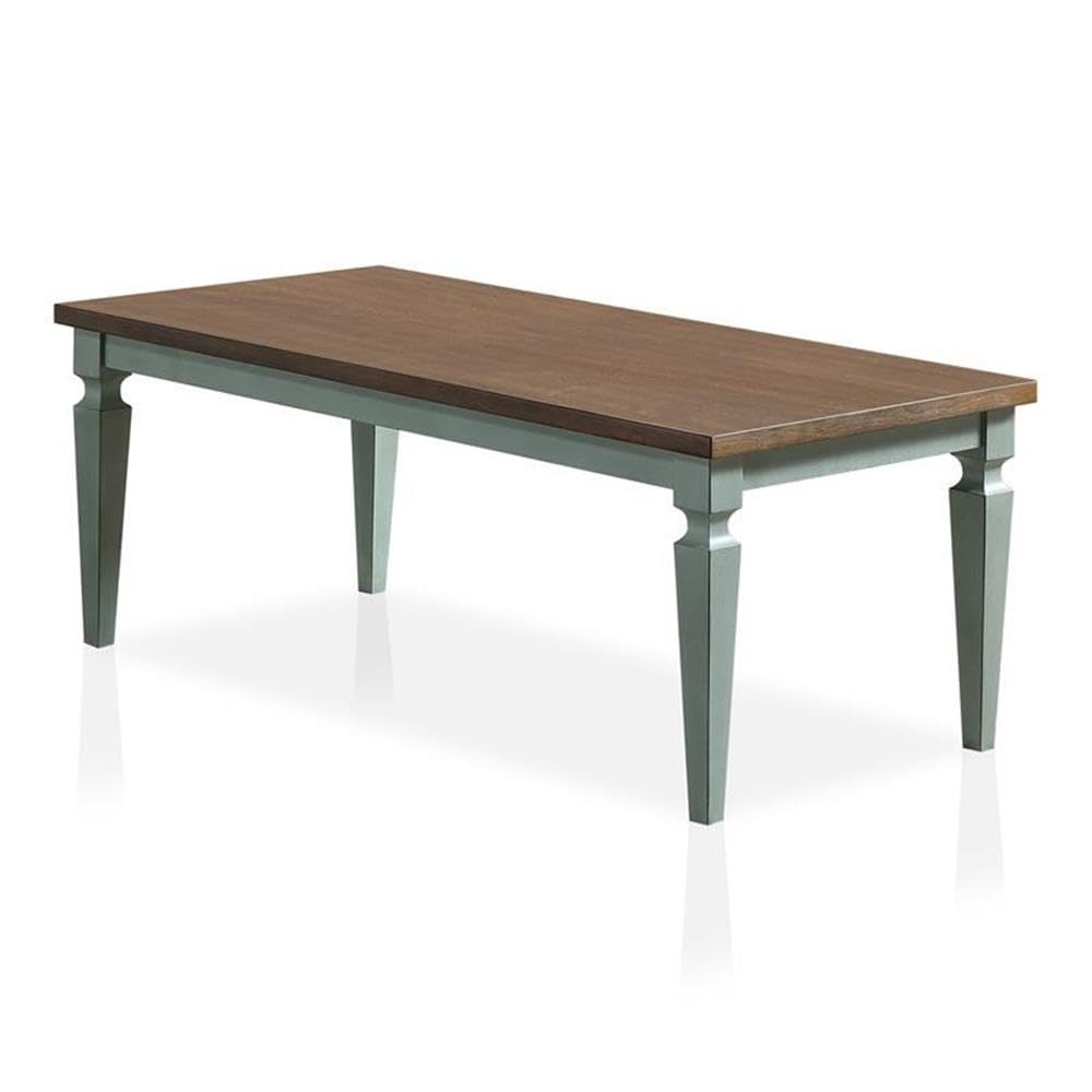 BOWERY HILL Wood Coffee Table Set - Antique Blue for Living Room Decor