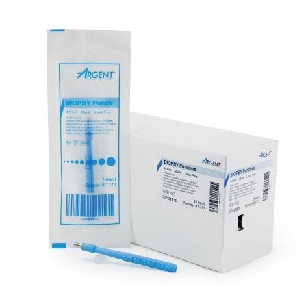 Argent 1313 Biopsy Punch - Single Pack (1 Count) | Precision Medical Tool for Dermatology & Skin Procedures | Ideal for Clinics, Hospitals & Dermatologists