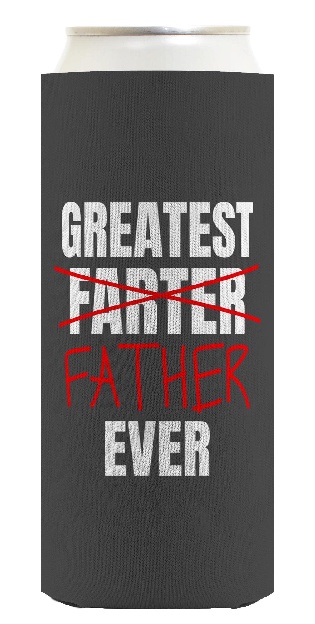 48-Pack Ultra Slim Can Coolers for Dad - Funny Father's Day Gifts from Daughter - Best 'Greatest Farter Father Ever' Novelty Beer Koozies - Perfect for BBQ, Golf Outings & Father's Day Celebrations