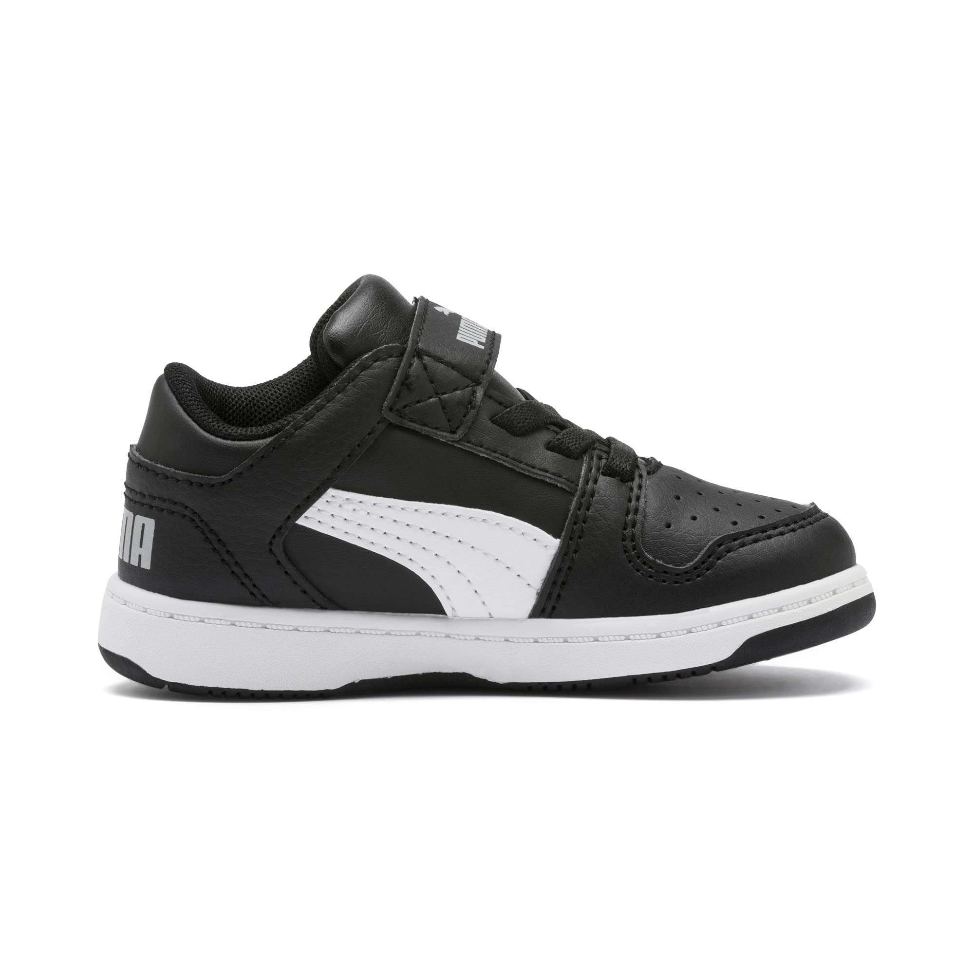 PUMA Unisex Kids Rebound Layup Hook & Loop Sneakers - Lightweight Athletic Shoes for Basketball, Running & School Activities