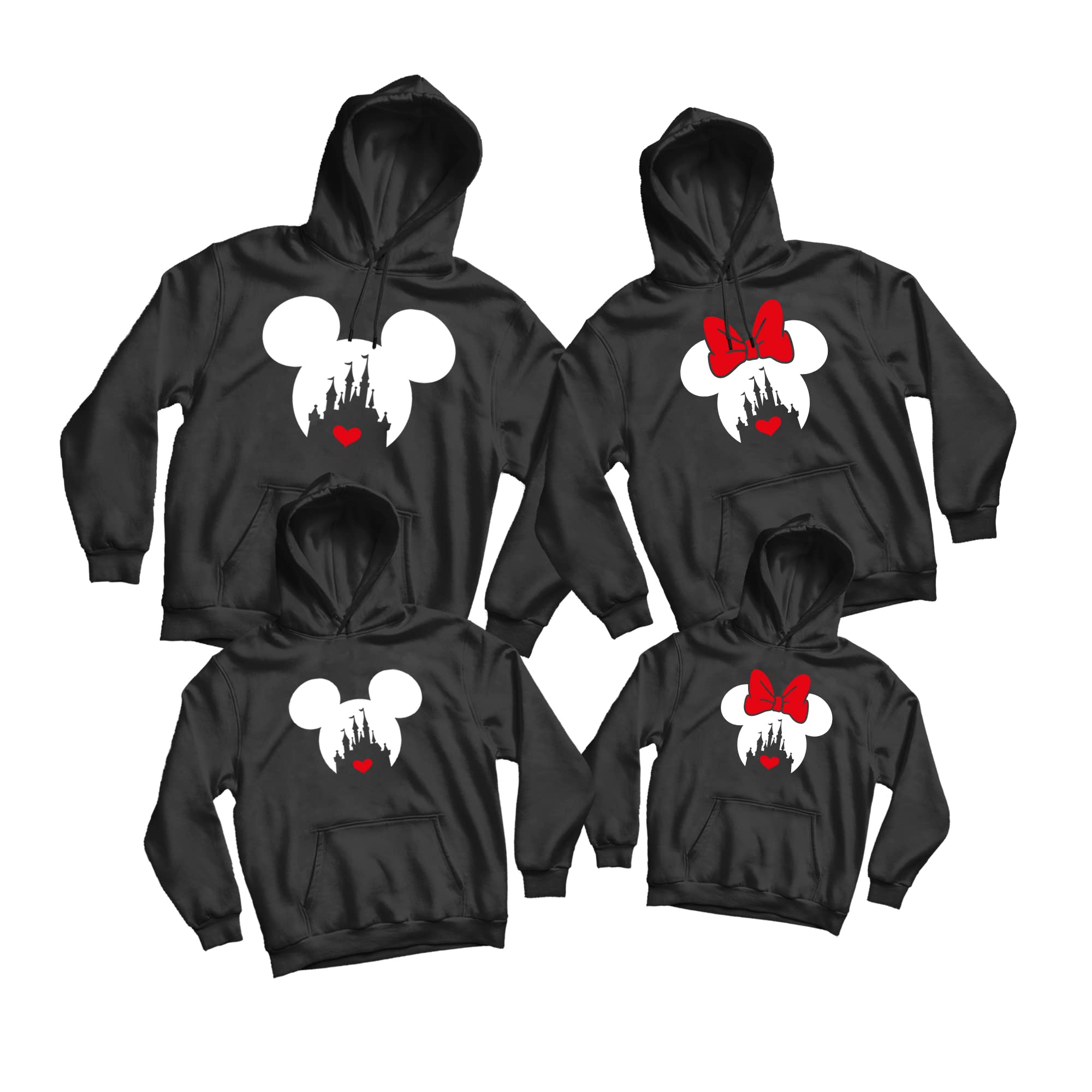Disney Mickey & Minnie Mouse Hooded Sweatshirt - Natural Cotton Unisex Pullover Hoodie for Adults & Kids | Perfect for Theme Parks, Disney Vacations & Casual Wear