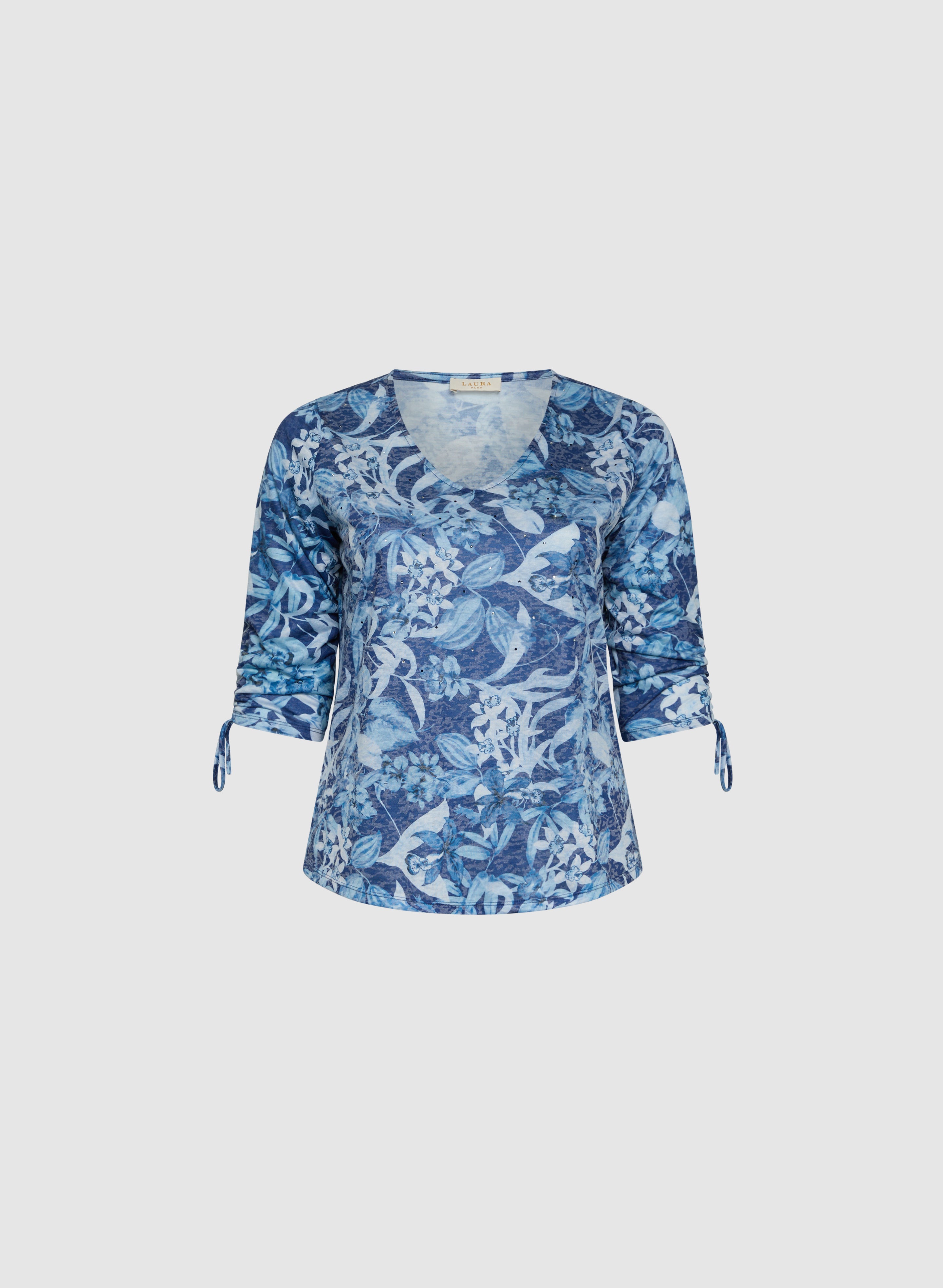 Floral Print T-Shirt for Women - Stylish Summer Casual Tee for Outfits, Travel & Everyday Wear