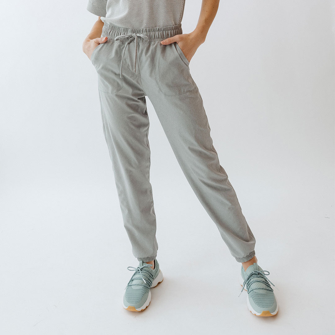 Everywhere Joggers for Women - Soft Heather Grey Lounge Pants for Running, Yoga & Casual Wear | Comfortable Athletic Sweatpants