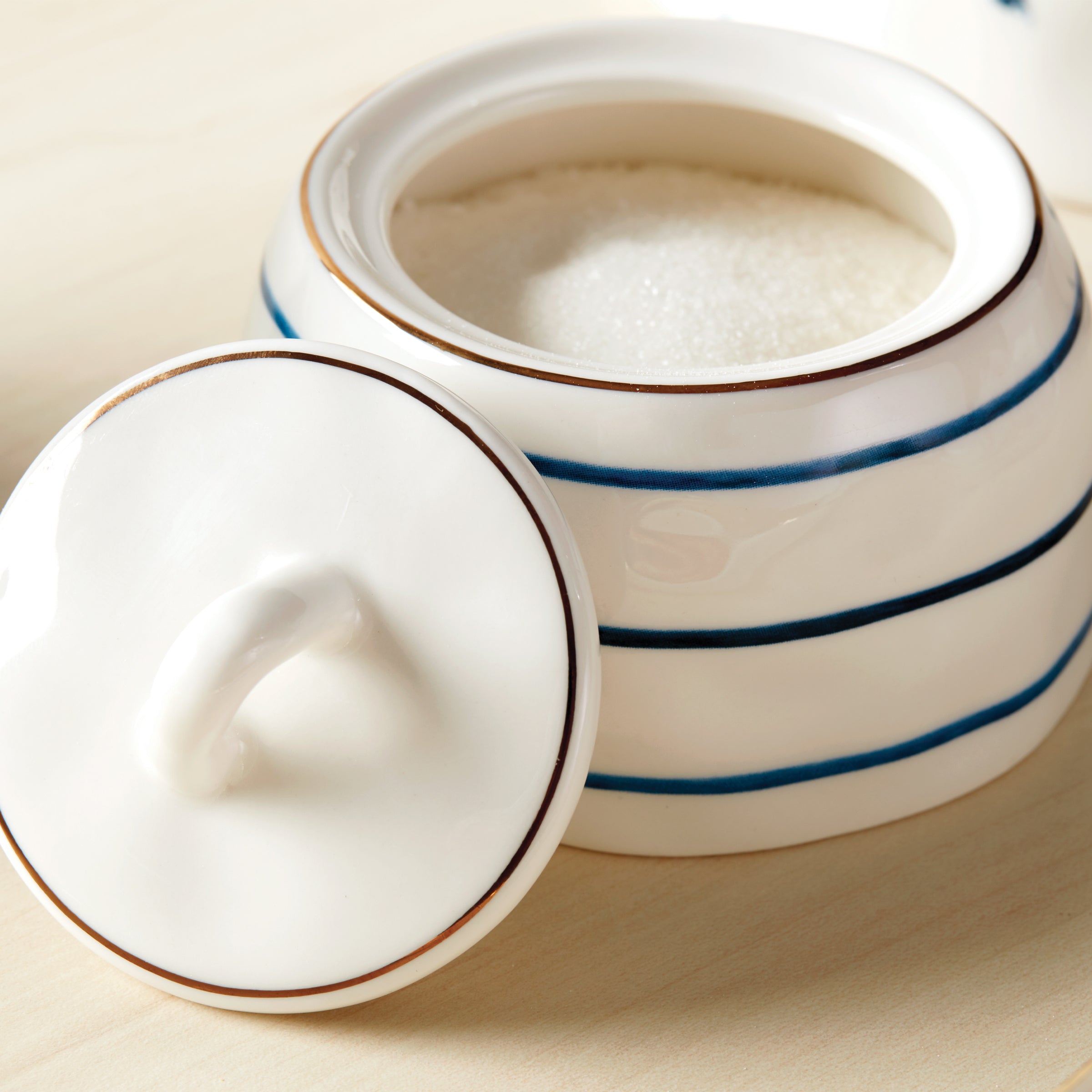 Blue Bay 9-Piece Porcelain Tea Set with Teapot & Cups - Elegant Afternoon Tea Gift Set for Home, Parties & Bridal Showers