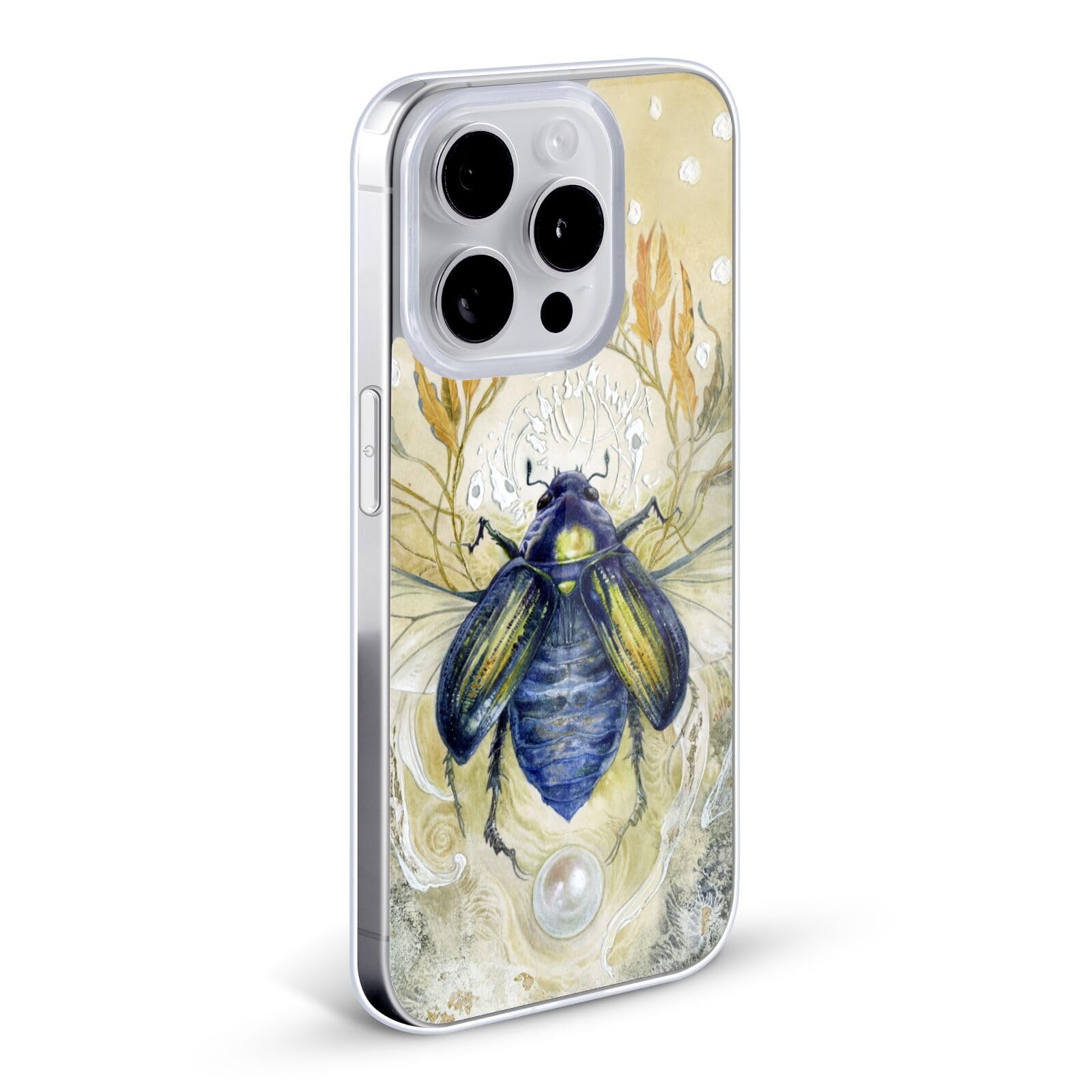 Stephanie Law Scarab Immortal Ephemera iPhone 12 Pro Max Case - Officially Licensed Soft Gel Phone Cover by Head Case Designs | Perfect for Art Lovers & Fantasy Enthusiasts