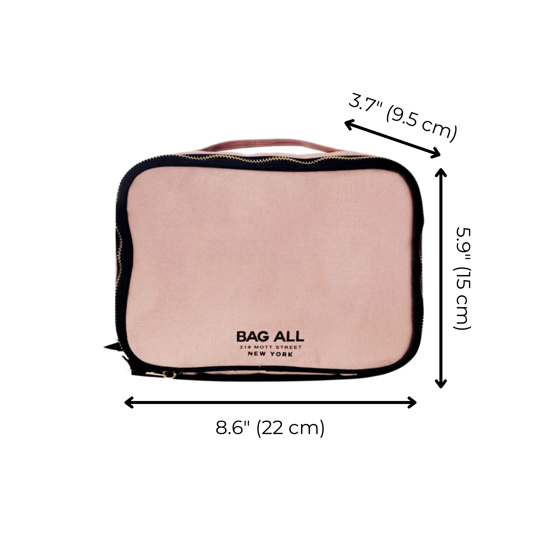 Double Sided Toiletry Bag for Travel - Waterproof Cosmetic Organizer with Hanging Hook (Pink/Blush) - Perfect for Vacation, Gym & Weekend Getaways