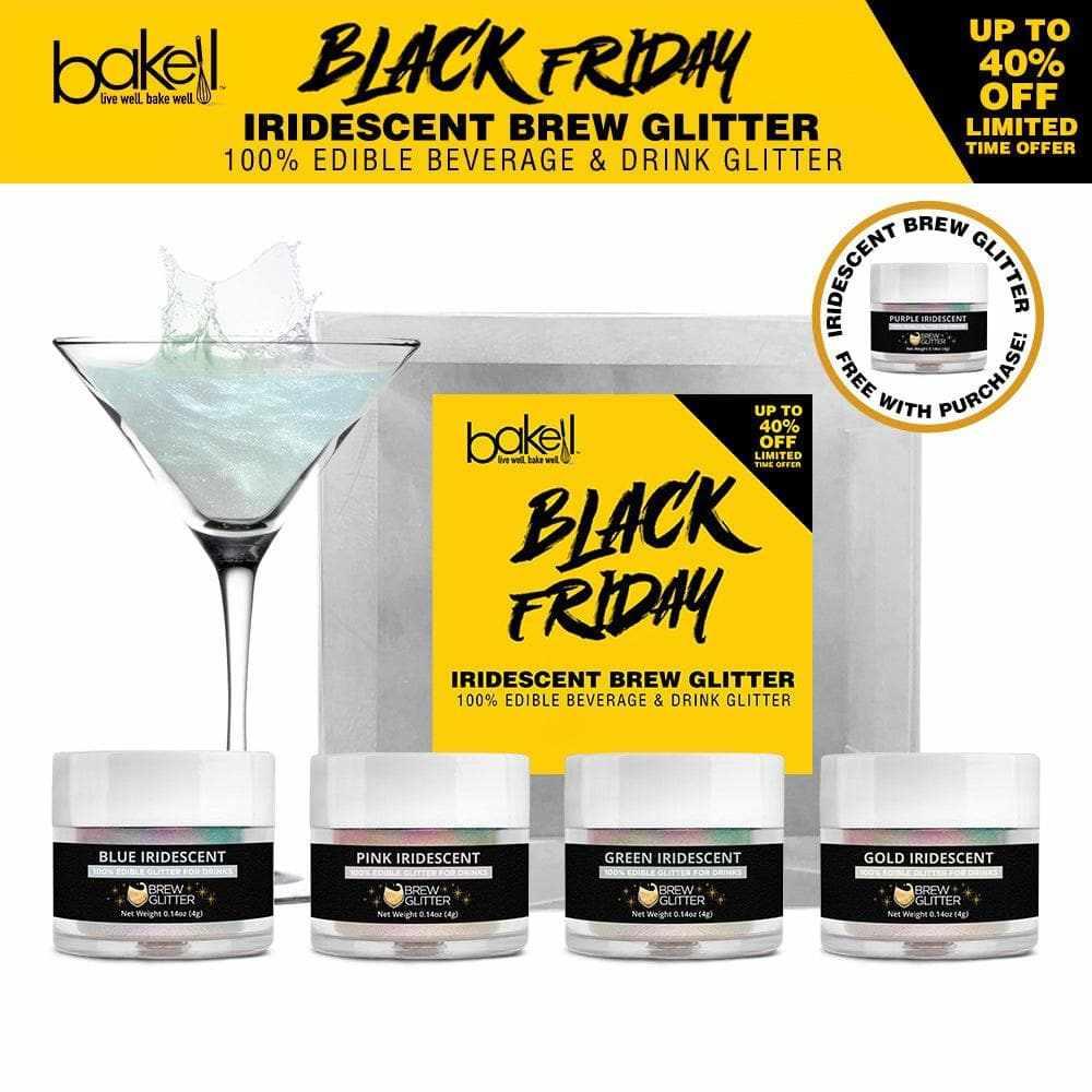 Black Friday Iridescent Brew Glitter Combo Pack - 5 Piece Set for DIY Crafts, Nail Art & Holiday Decorations | Perfect for Christmas, Halloween & Party Supplies