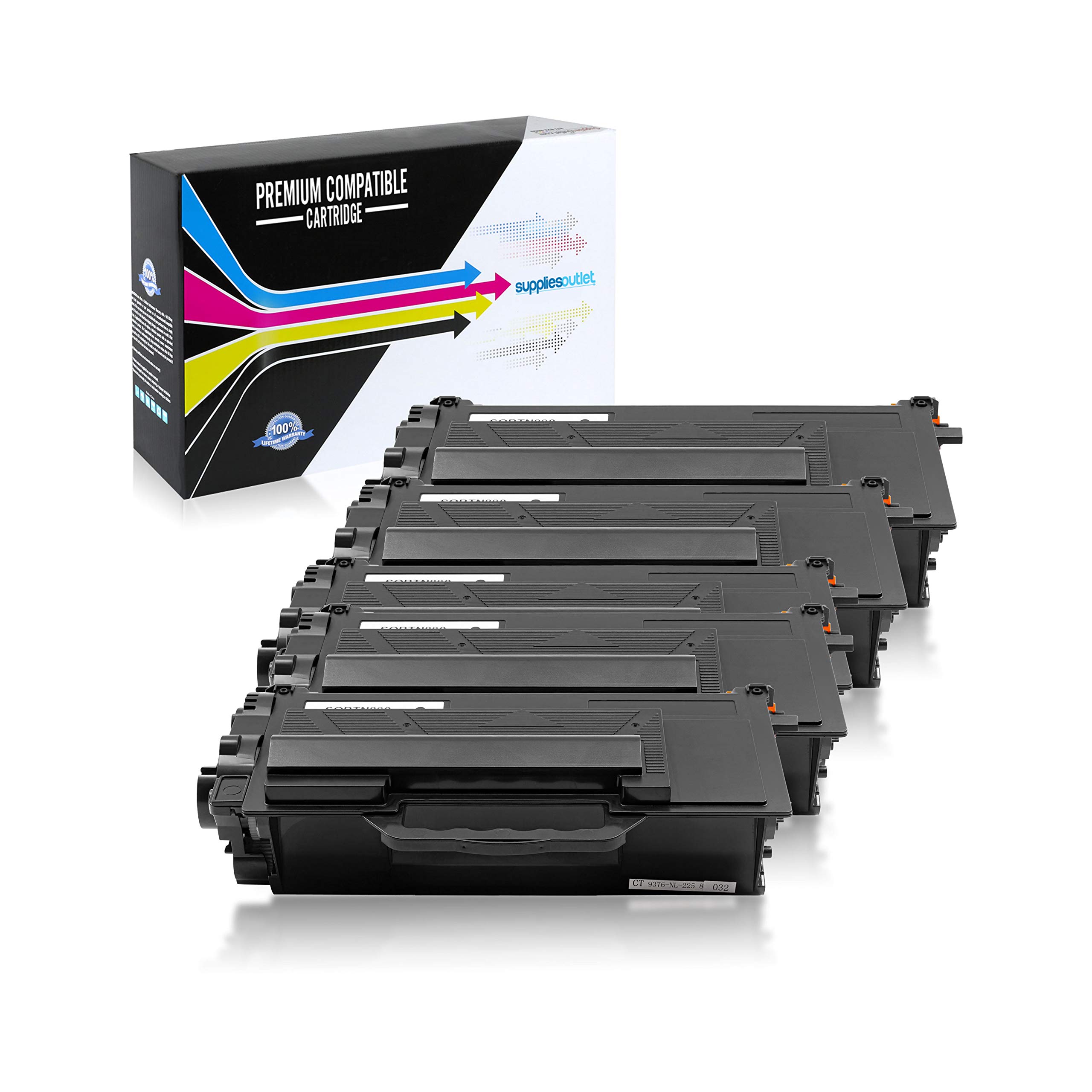 TN880 High-Yield Black Toner Cartridge (5-Pack) - Compatible with HP LaserJet Printers | Long-Lasting Replacement for Office & Home Printing Needs