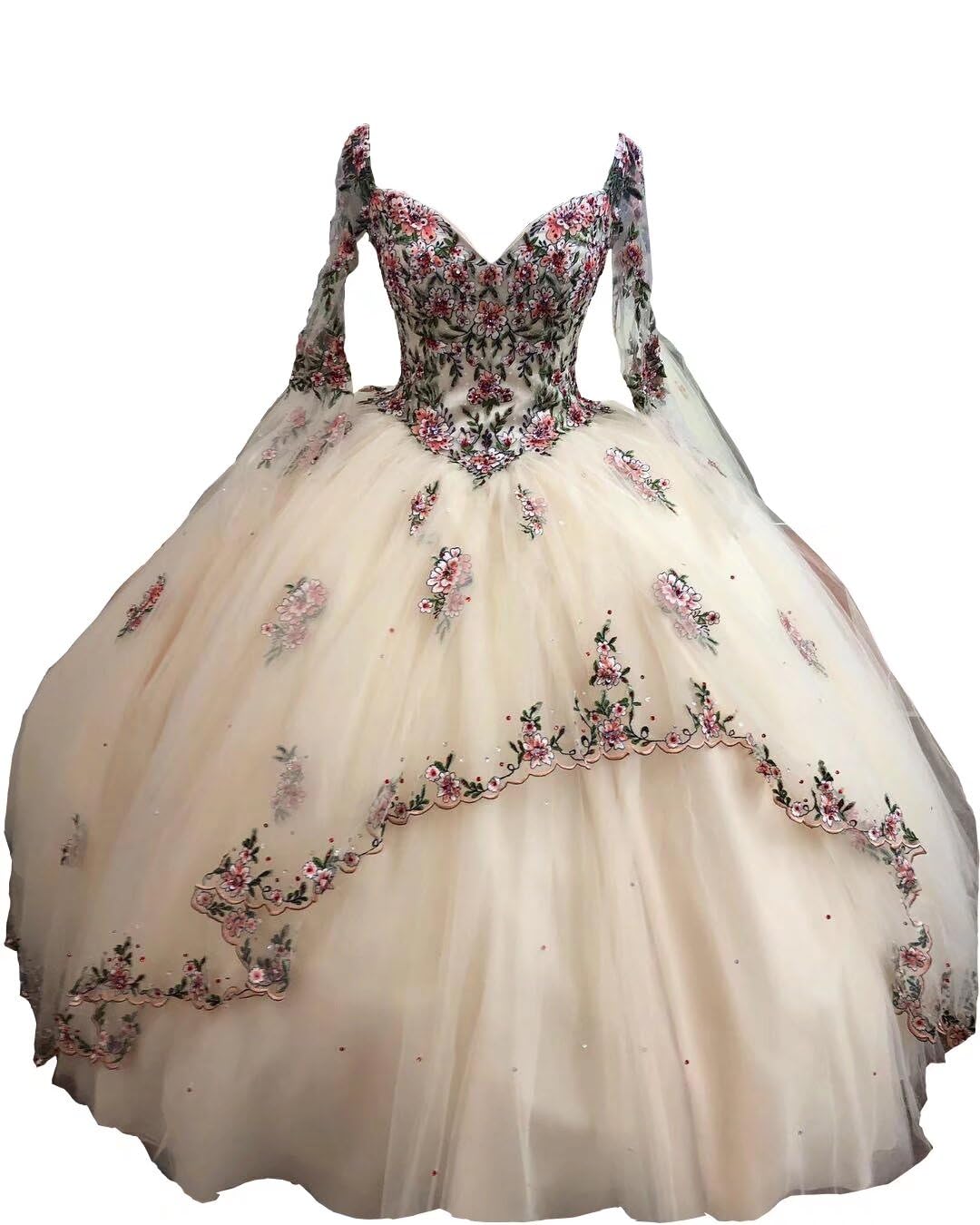 Elegant High Neck Lace Applique Quinceanera Dress with Ruffle Tiered Skirt - Sweet 16 Ball Gown for Prom, Homecoming & Special Occasions | 2025 Trendy Formal Wear for Teen Girls