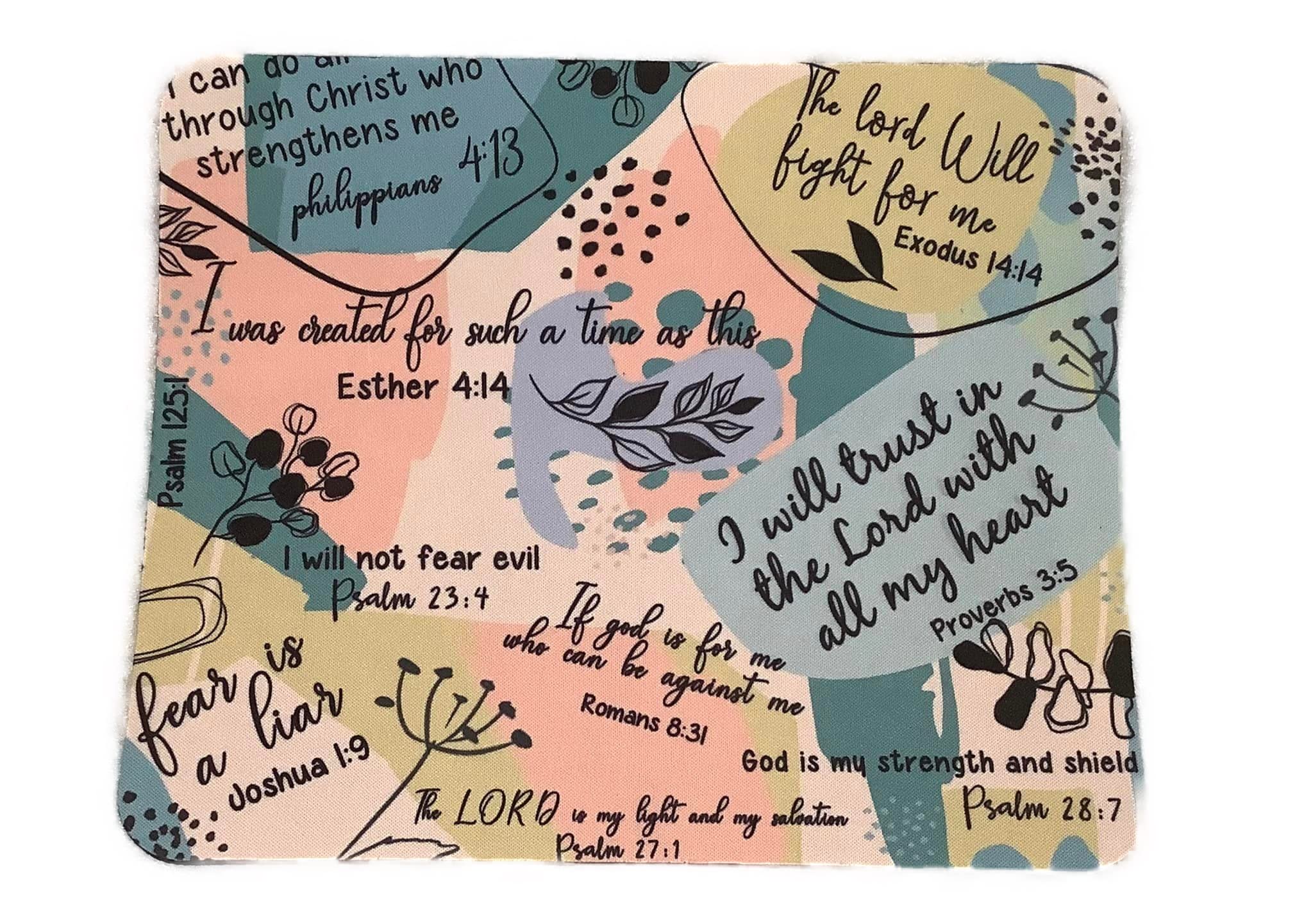 Custom Sublimation Mouse Pad with Bible Verses - Personalized Gaming & Office Desk Accessory for Work, Study & Prayer