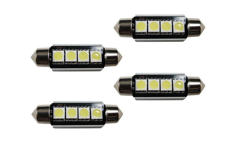 4 Pack Red 4 SMD Error Free 578 211-2 6411 LED Bulbs - Direct Replacement for Dome, Trunk & Cargo Lights - Perfect for Cars, Trucks, SUVs & Interior Lighting Upgrades