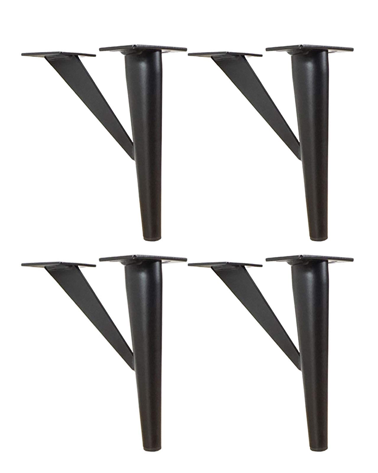 4Pcs Modern Metal Furniture Legs - Sofa/Table/Cabinet Iron Legs with Screws (15cm/5.9in) - Durable & Stylish Replacement Legs for Living Room, Bedroom & Office Furniture