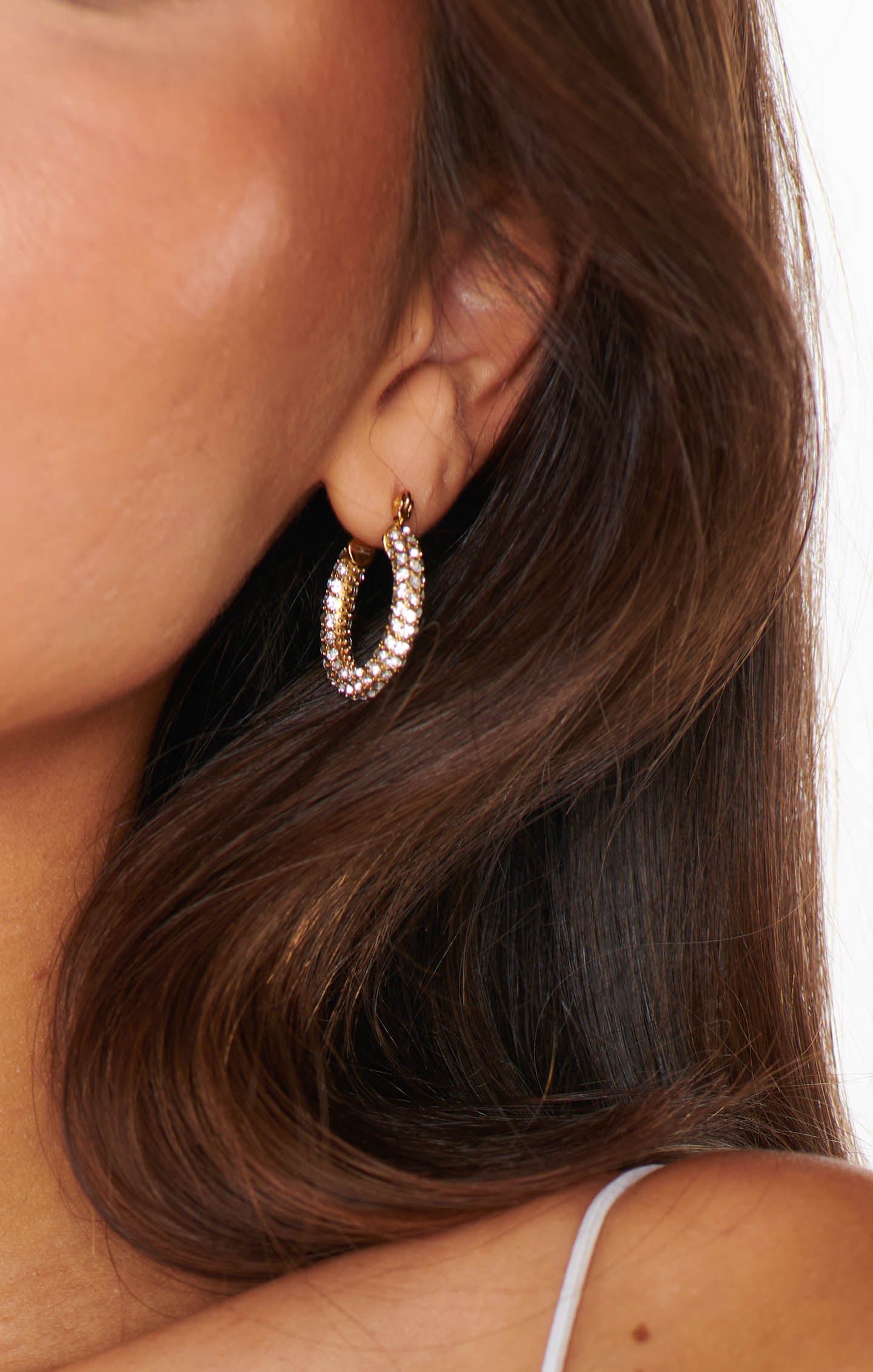 Marrin Costello Audrey Hoops - 14K Gold Diamond Earrings for Women, Elegant Dangle Hoop Earrings for Everyday Wear & Special Occasions