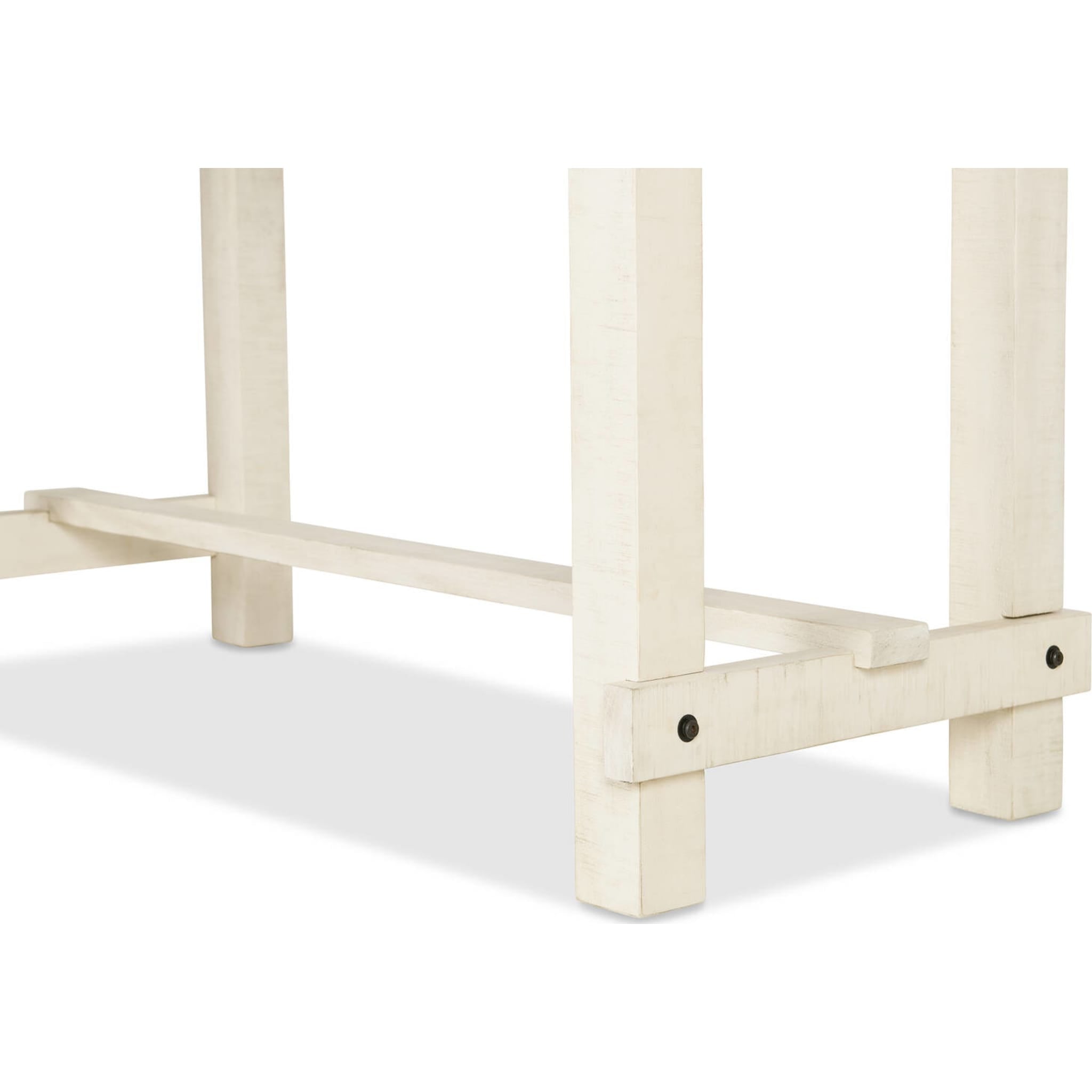 Rustic Rectangular Wooden Counter Table - Driftwood & Antique White Finish | Perfect for Kitchen Islands, Breakfast Bars & Home Decor